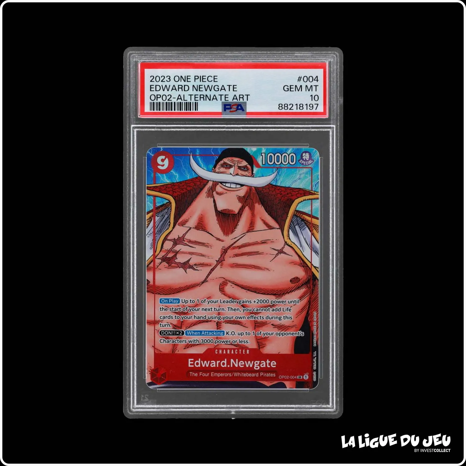 Super Rare - One Piece - Paramount War - Edward Newgate Alt Art - OP02-004 - PSA 10 - Anglais