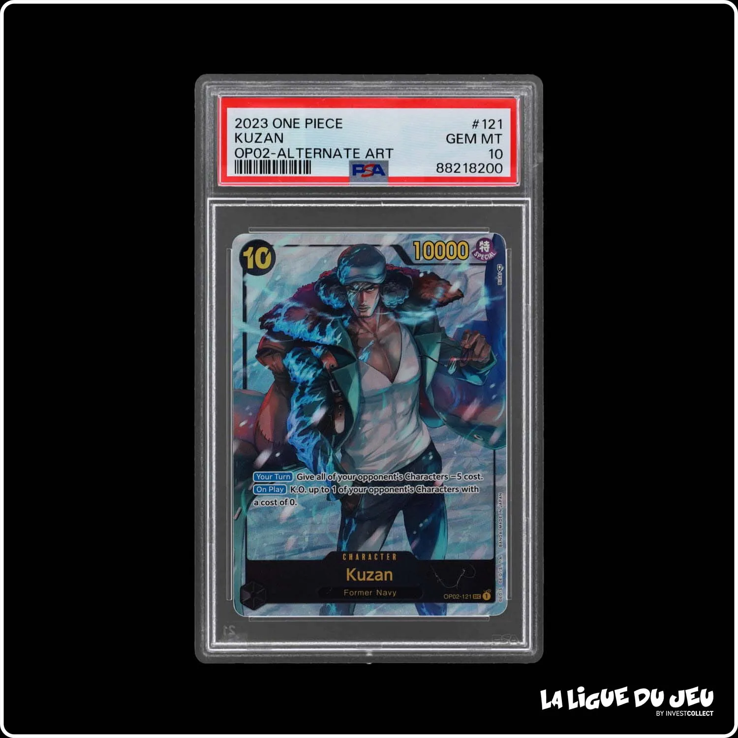 Secrète - One Piece - Paramount War - Kuzan Alt Art - OP02-121 - PSA 10 - Anglais