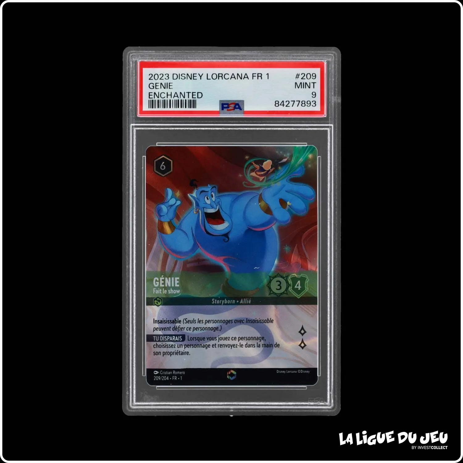 Enchantée - Lorcana - Premier Chapitre - Génie Fait le show - 209/204 - PSA 9 - Français