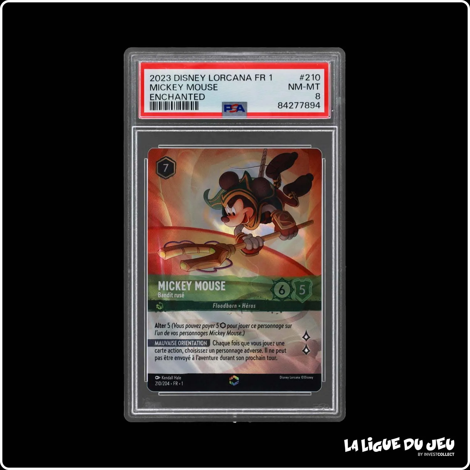 Enchantée - Lorcana - Premier Chapitre - Mickey Mouse Bandit rusé - 210/204 - PSA 8 - Français