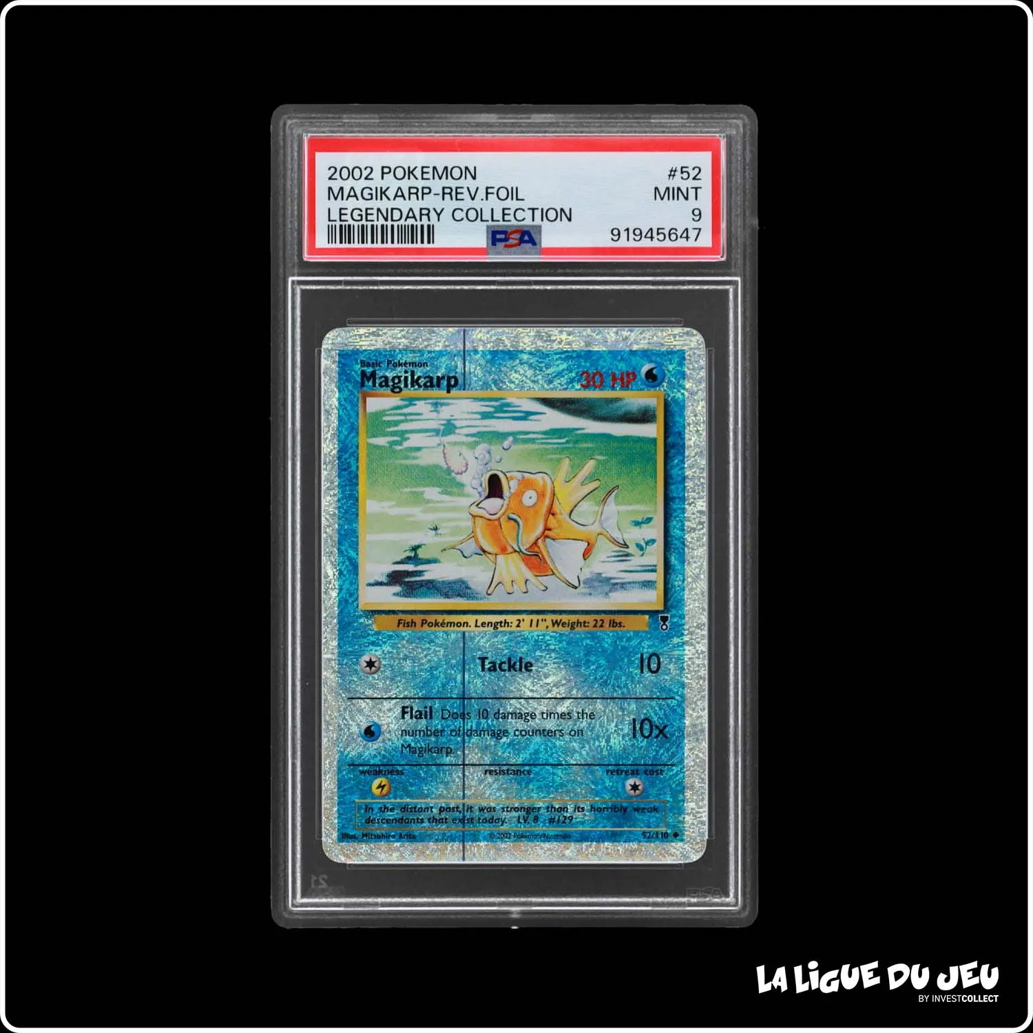 Peu Commune - Pokemon - Legendary Collection - Magikarp 52/110 - Reverse Foil - PSA 9 - Anglais