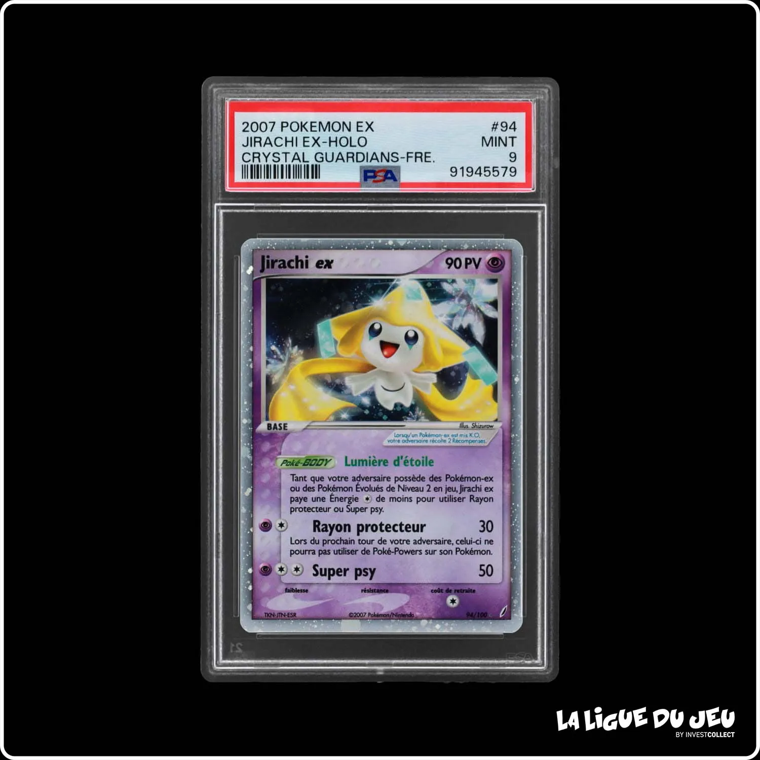 Ultra - Pokemon - Gardiens de Cristal - Jirachi ex 94/100 - PSA 9 - Français