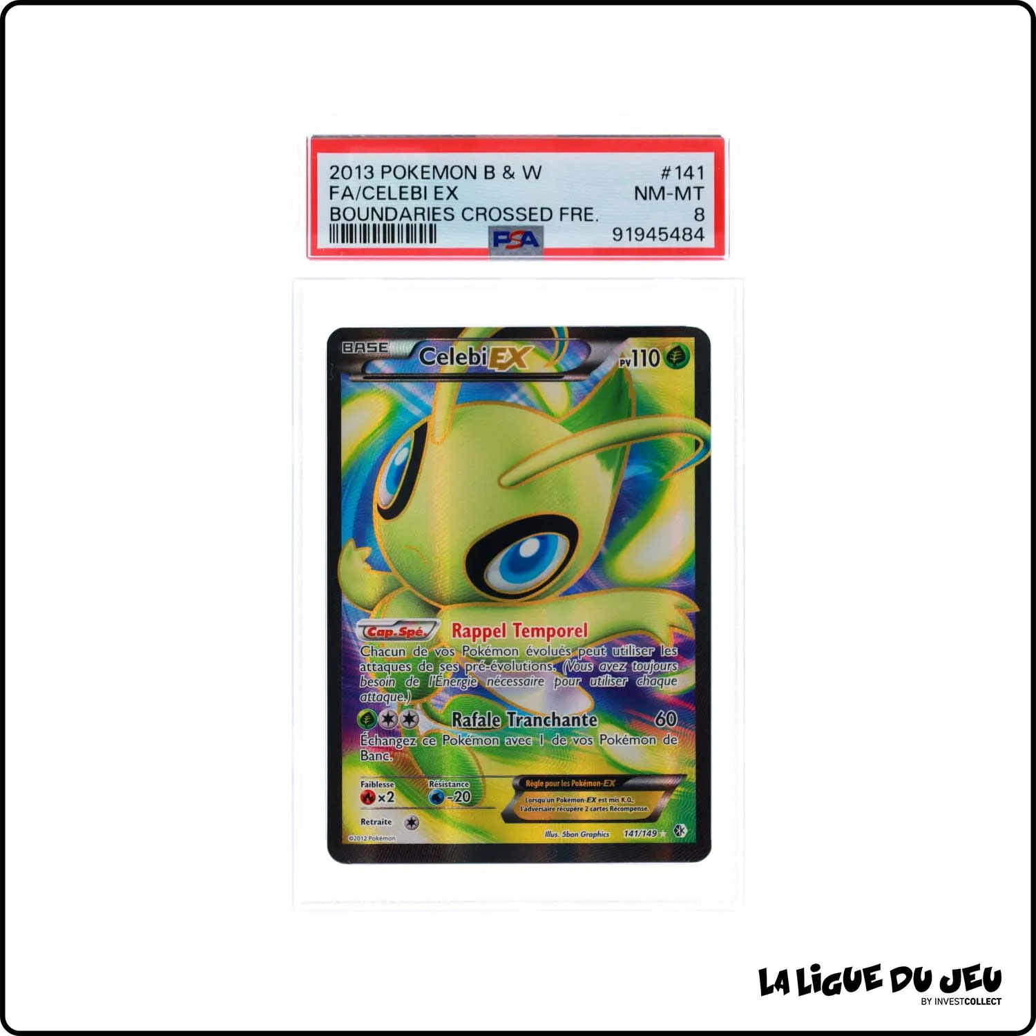 Ultra - Pokemon - Frontières Franchies - Celebi EX 141/149 - PSA 8 - Français