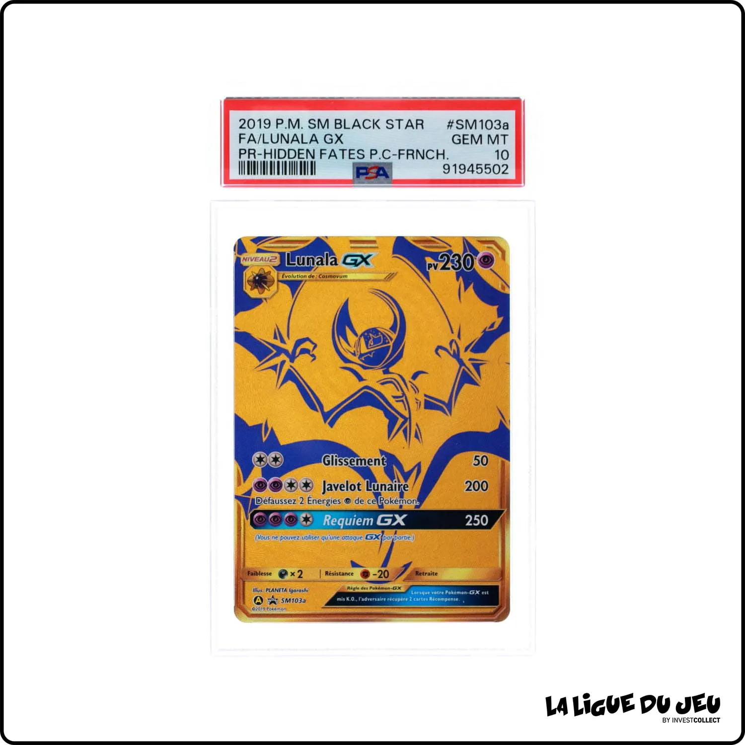 Promo - Pokemon - Soleil et Lune Promo - Lunala GX SM103a - PSA 10 - Français