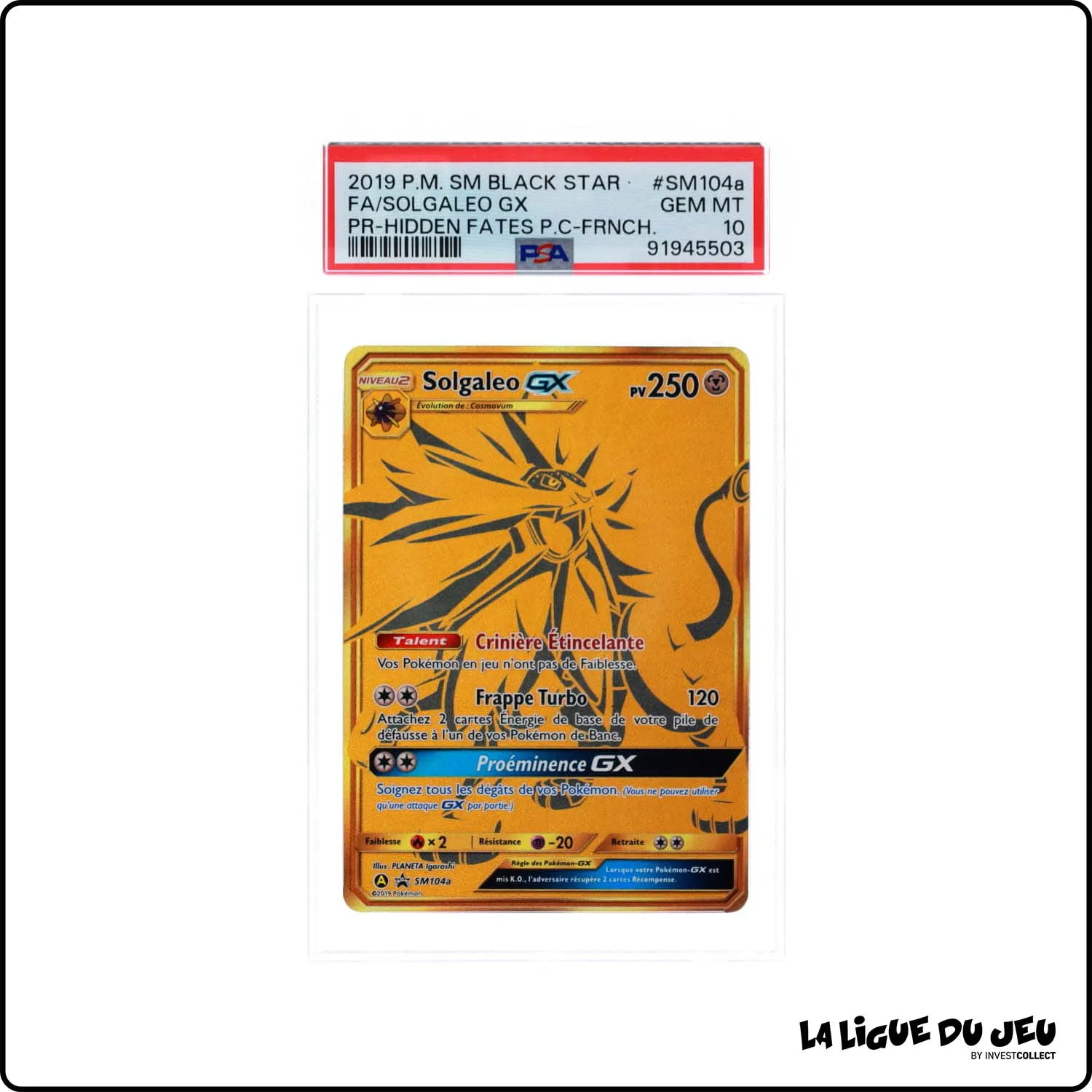 Promo - Pokemon - Soleil et Lune Promo - Solgaleo GX SM104a - PSA 10 - Français