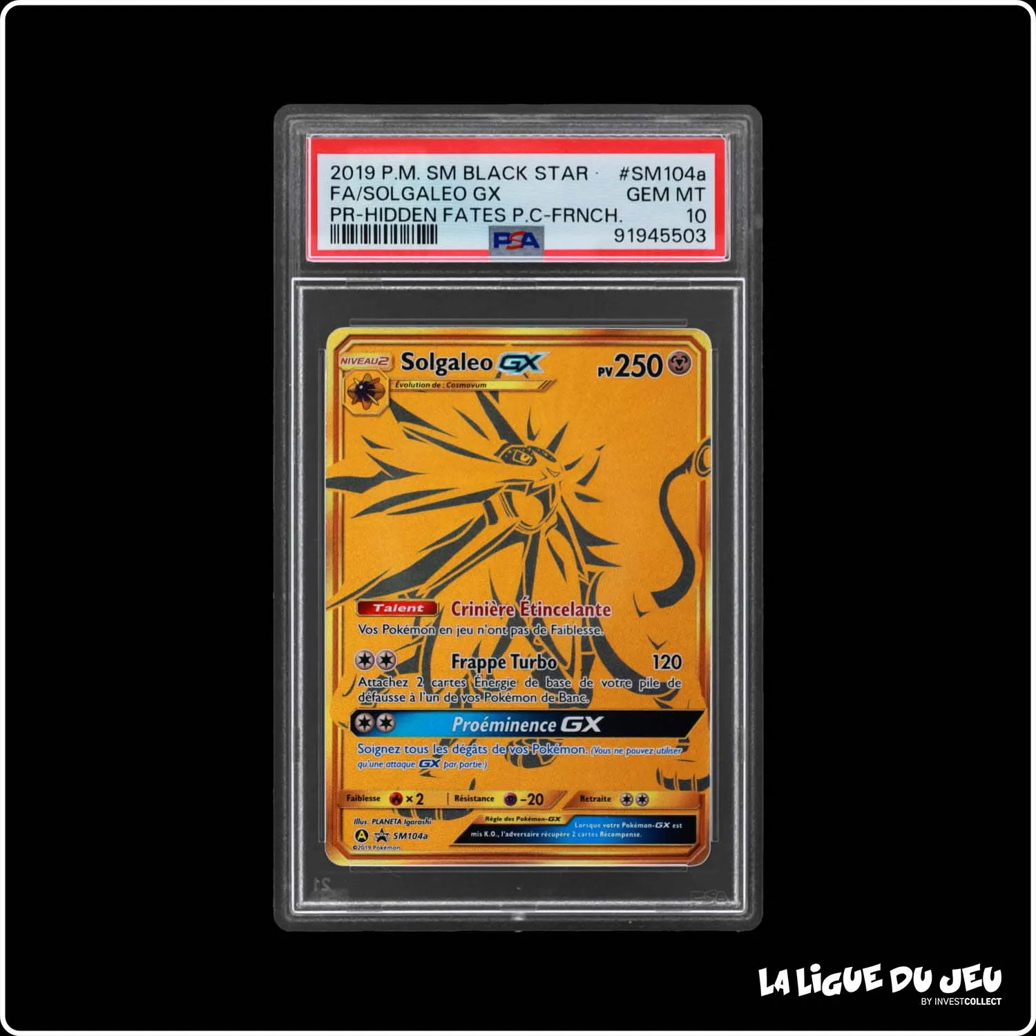 Promo - Pokemon - Soleil et Lune Promo - Solgaleo GX SM104a - PSA 10 - Français