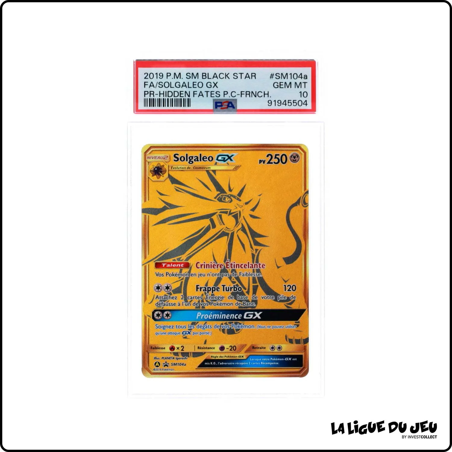 Promo - Pokemon - Soleil et Lune Promo - Solgaleo GX SM104a - PSA 10 - Français