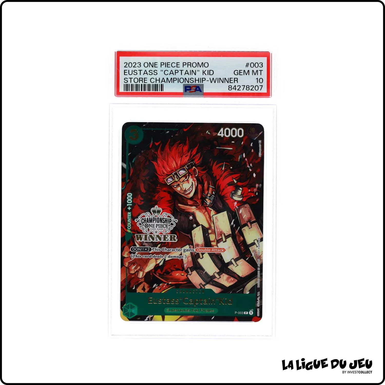 Promo - One Piece - Store Championship Winner - Eustass "Captain" Kid - P-003 - PSA 10 - Anglais