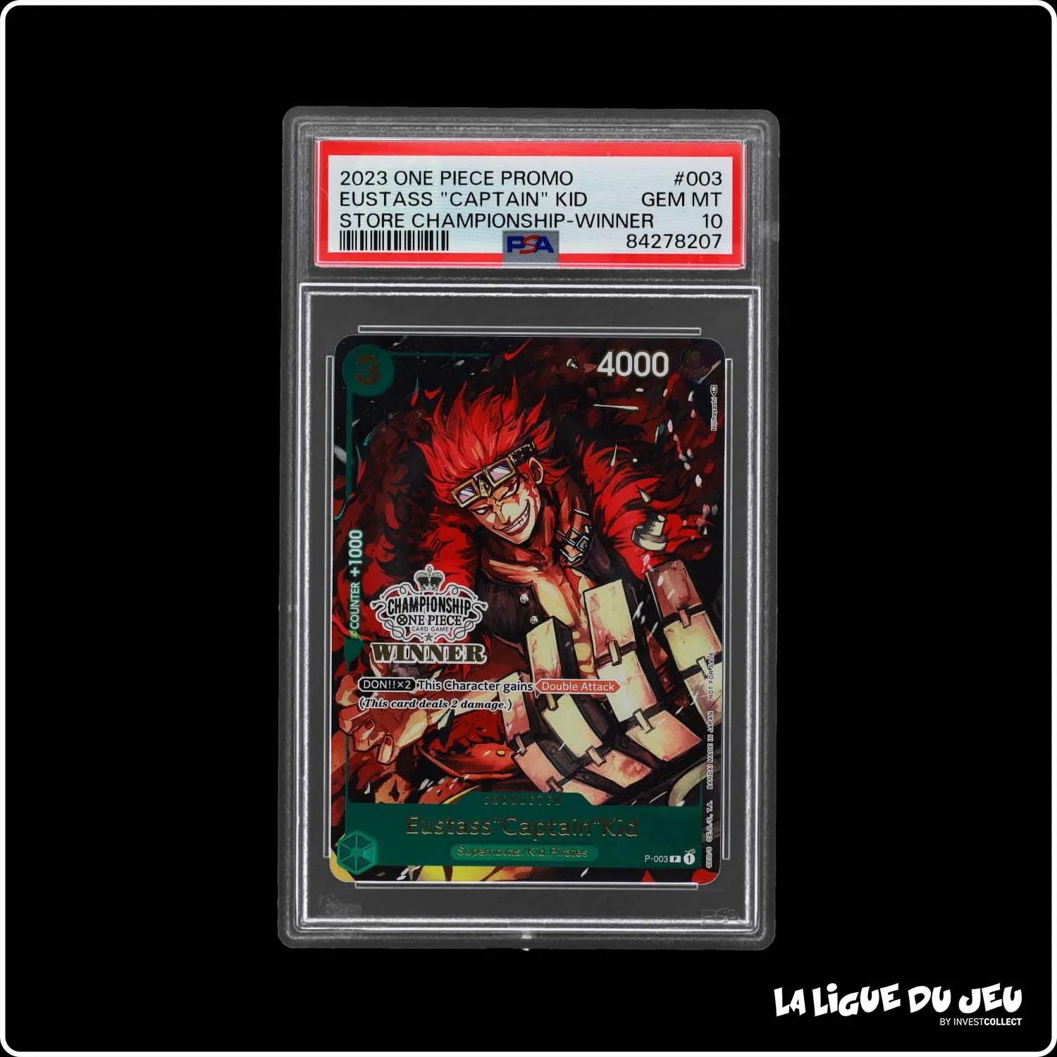 Promo - One Piece - Store Championship Winner - Eustass "Captain" Kid - P-003 - PSA 10 - Anglais