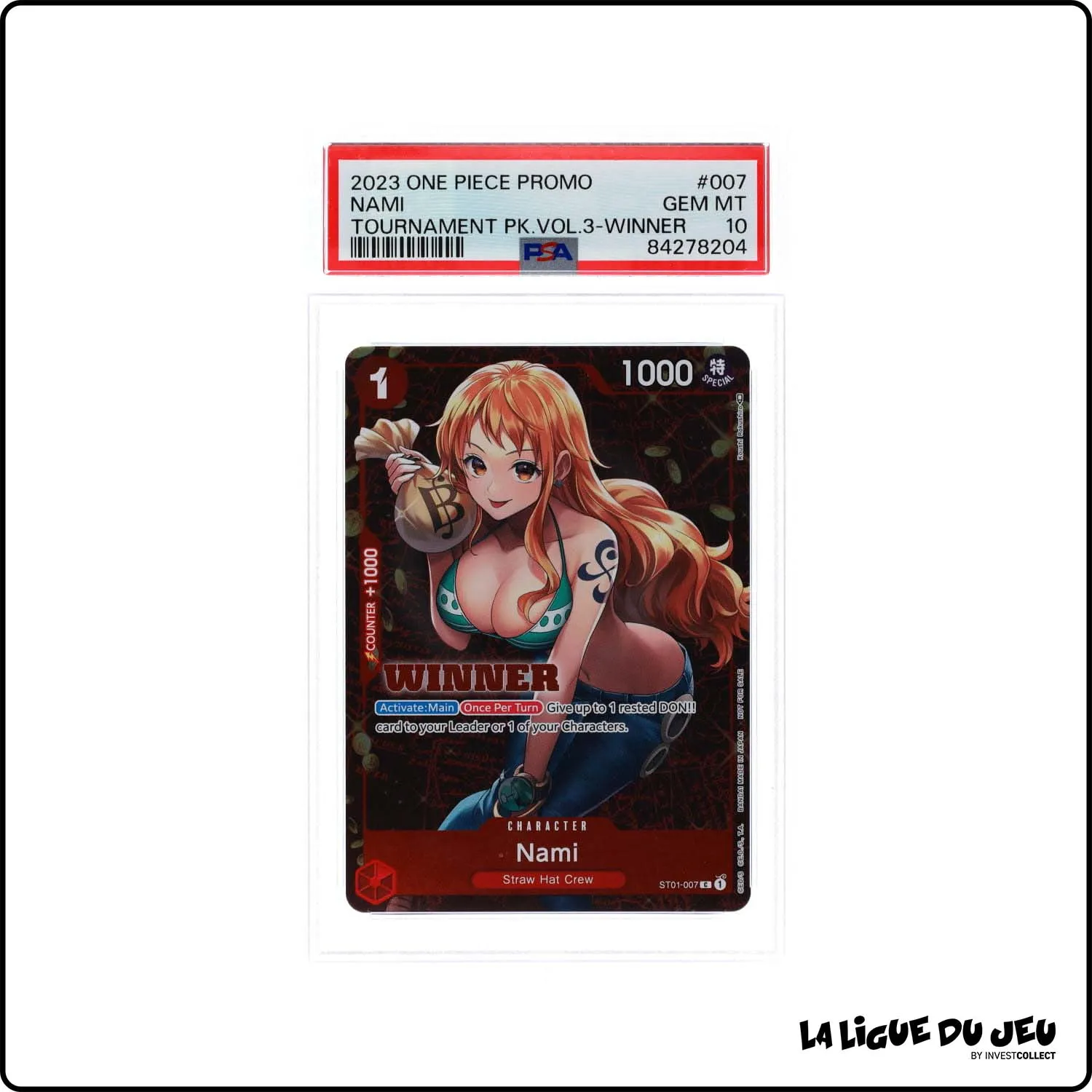 Promo - One Piece - Tournament Pack Vol.3 Winner - Nami - ST01-007 - PSA 10 - Anglais