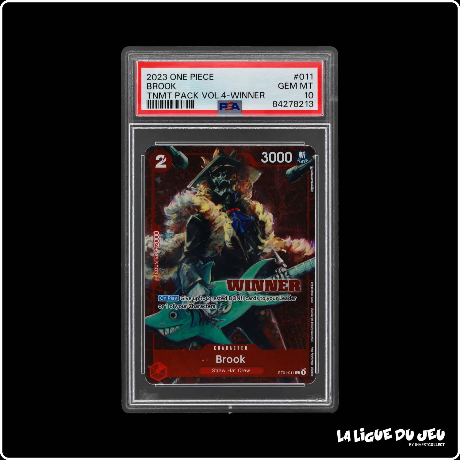 Promo - One Piece - Tournament Pack Vol.4 Winner - Brook - ST01-011 - PSA 10 - Anglais