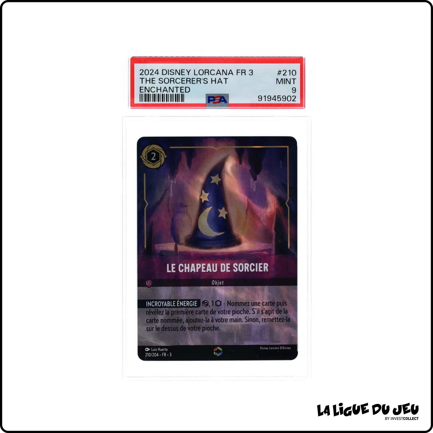 Enchantée - Lorcana - Les Terres d'Encres - Le Chapeau de Sorcier - 210/204 - PSA 9 - Français