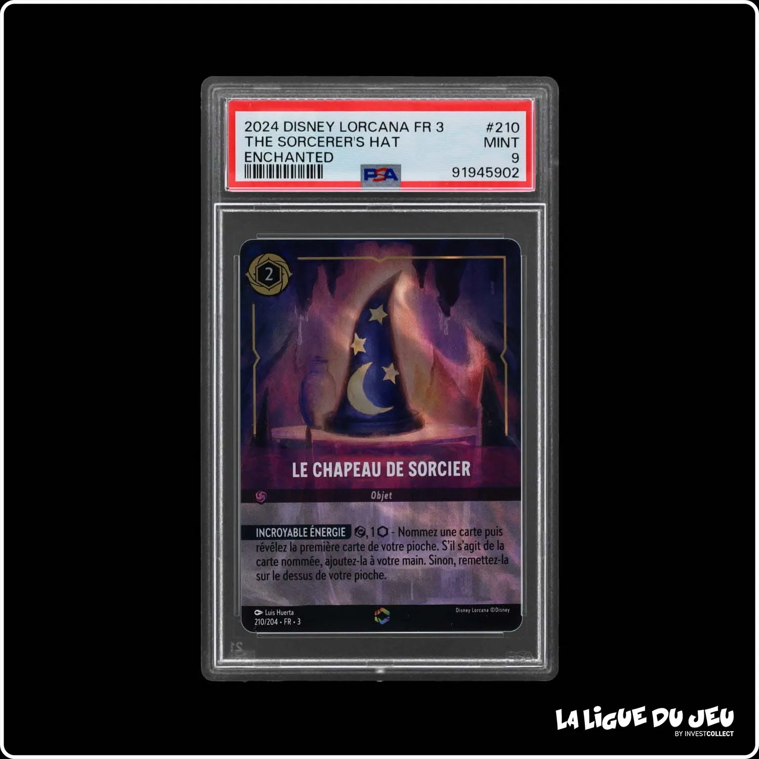 Enchantée - Lorcana - Les Terres d'Encres - Le Chapeau de Sorcier - 210/204 - PSA 9 - Français