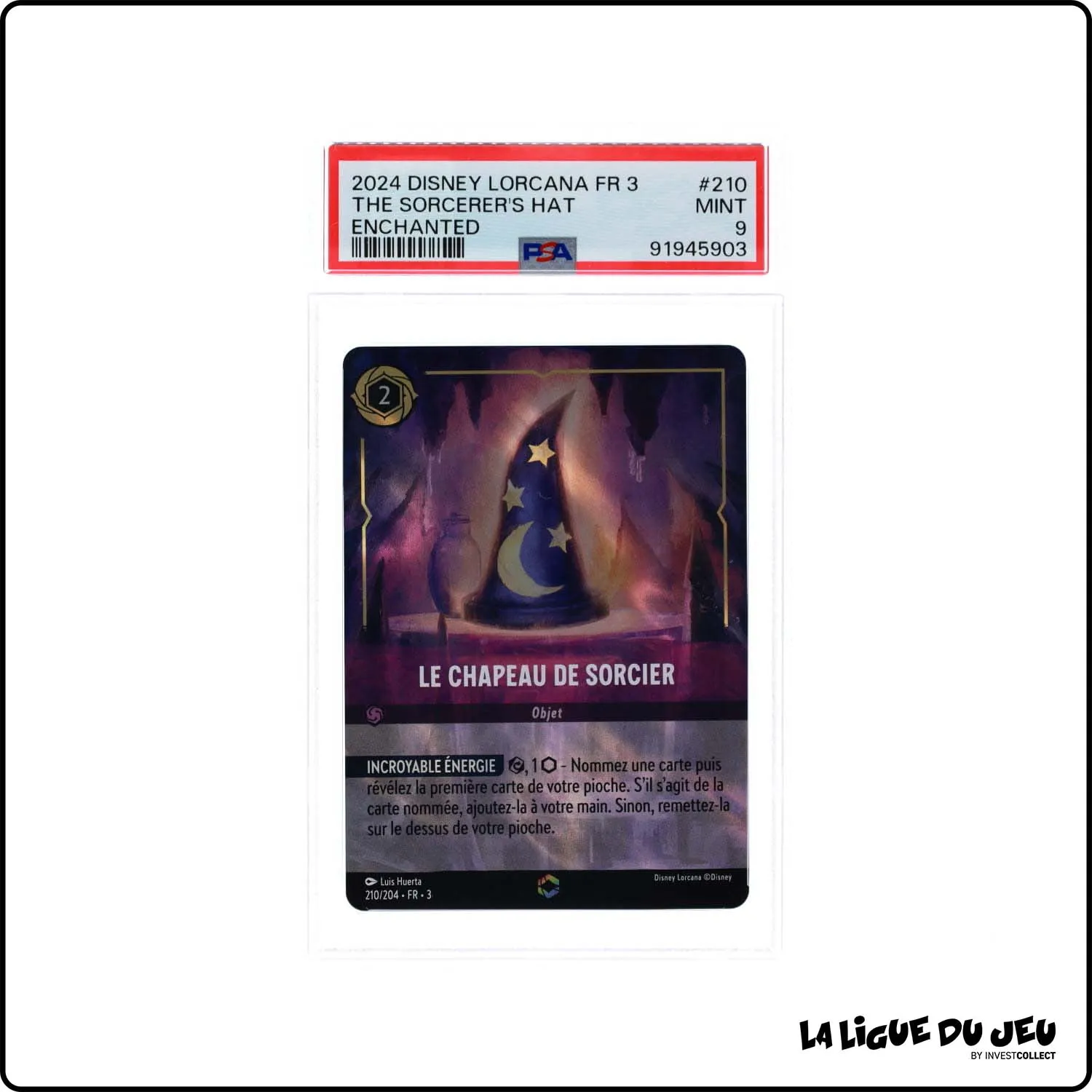 Enchantée - Lorcana - Les Terres d'Encres - Le Chapeau de Sorcier - 210/204 - PSA 9 - Français