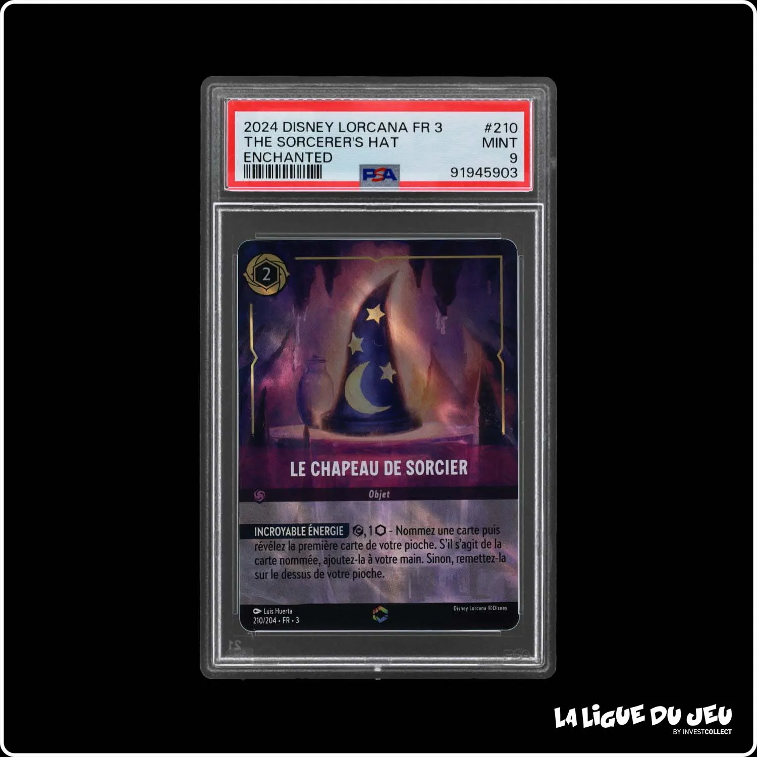 Enchantée - Lorcana - Les Terres d'Encres - Le Chapeau de Sorcier - 210/204 - PSA 9 - Français