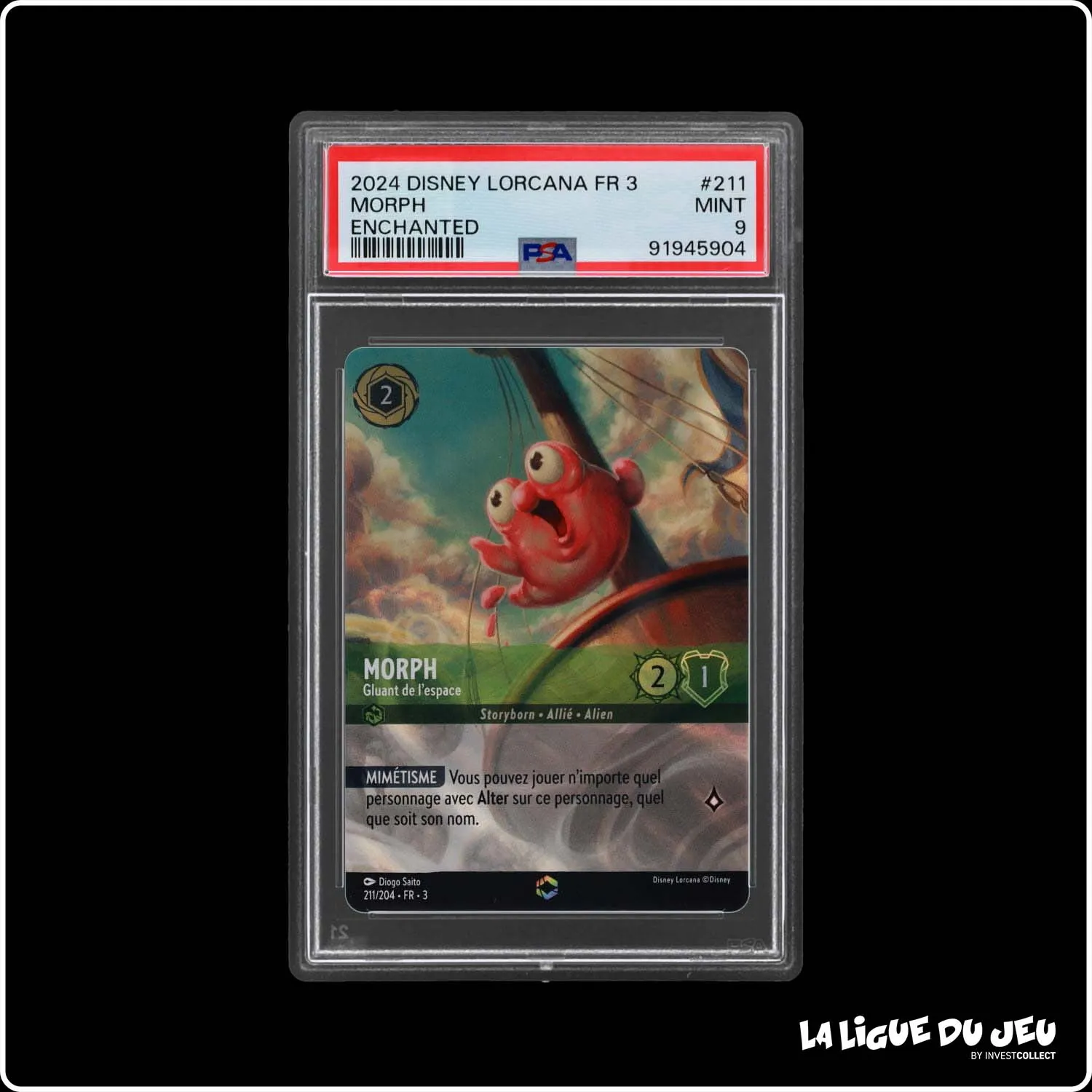 Enchantée - Lorcana - Les Terres d'Encres - Morph Gluant de l'Espace - 211/204 - PSA 9 - Français