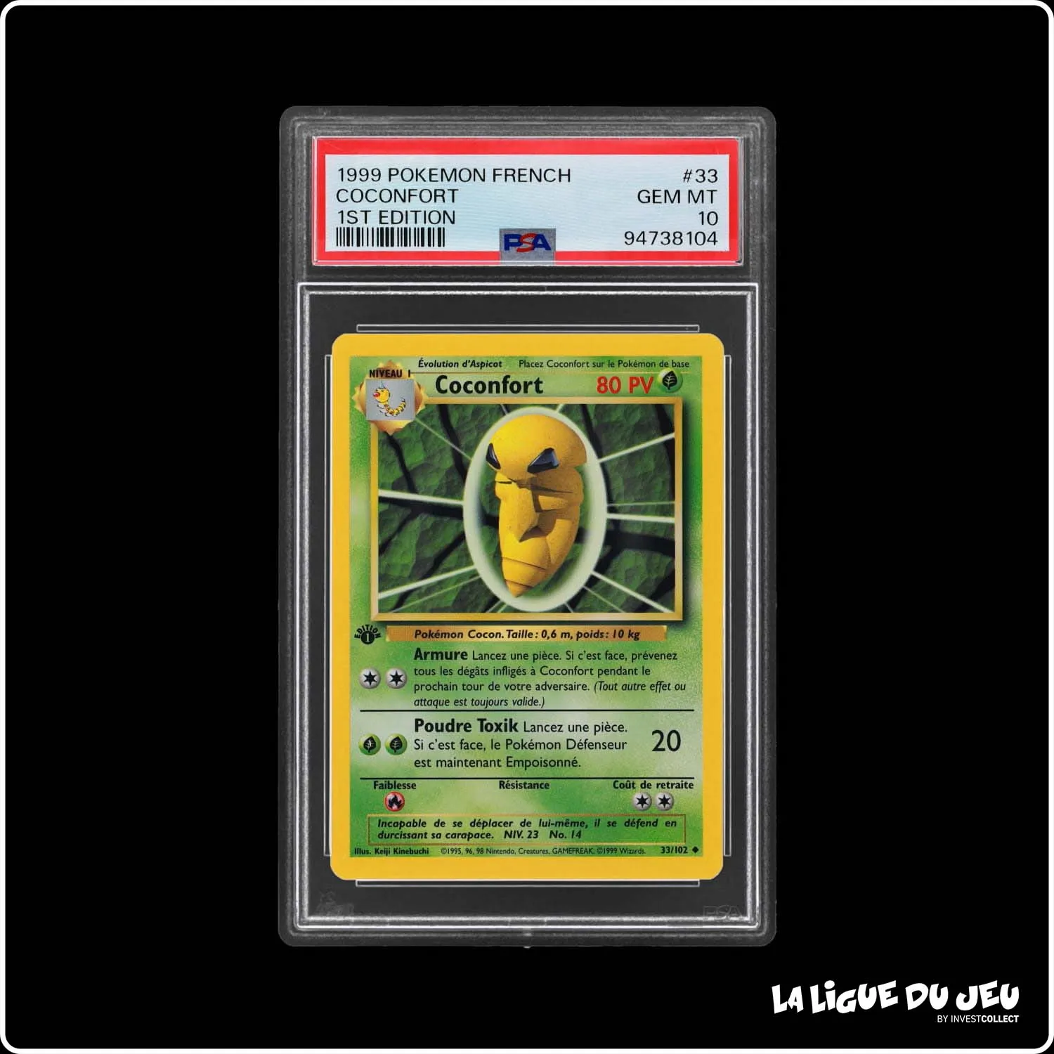 Peu Commune - Pokemon - Set de Base - Coconfort 33/102 - 1er édition - PSA 10 - Français