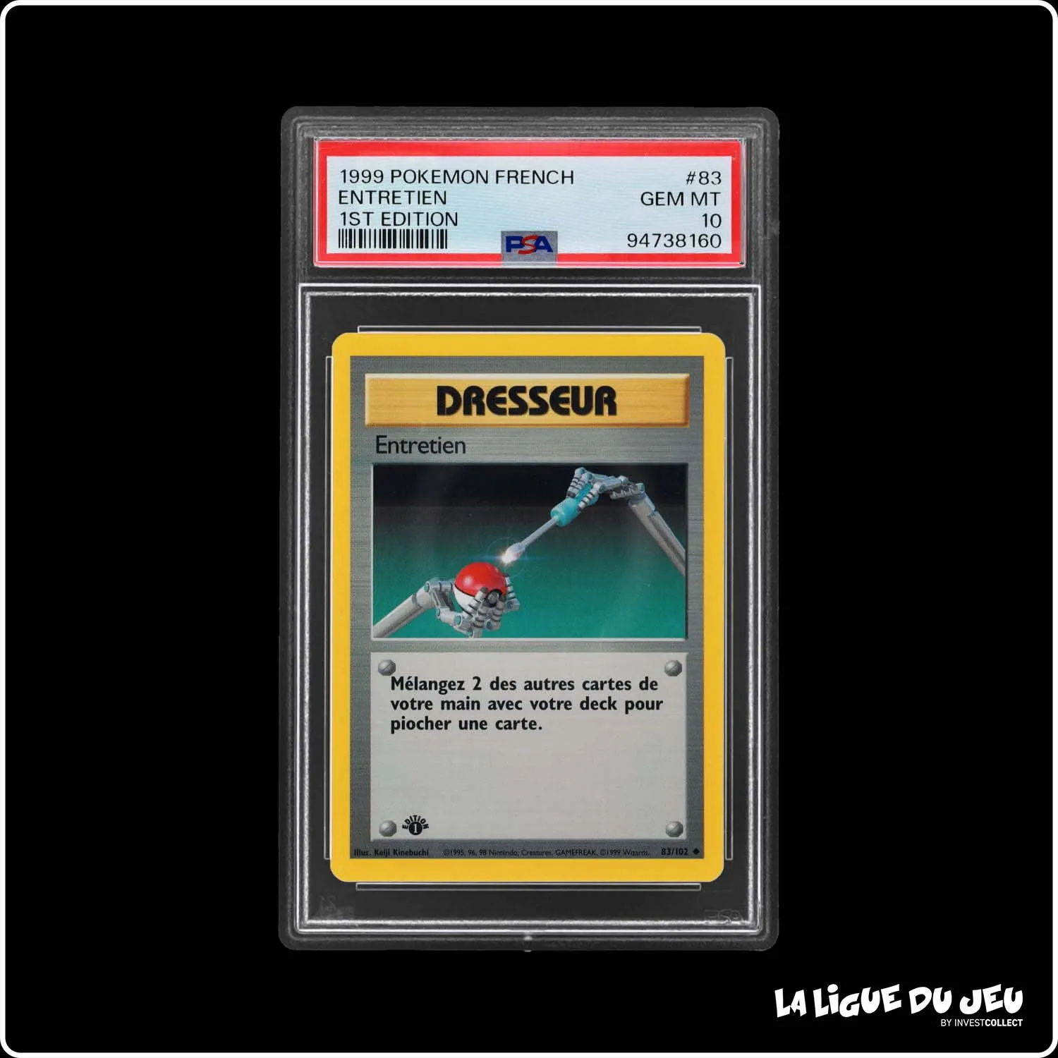 Peu Commune - Pokemon - Set de Base - Entretien 83/102 - 1er édition - PSA 10 - Français