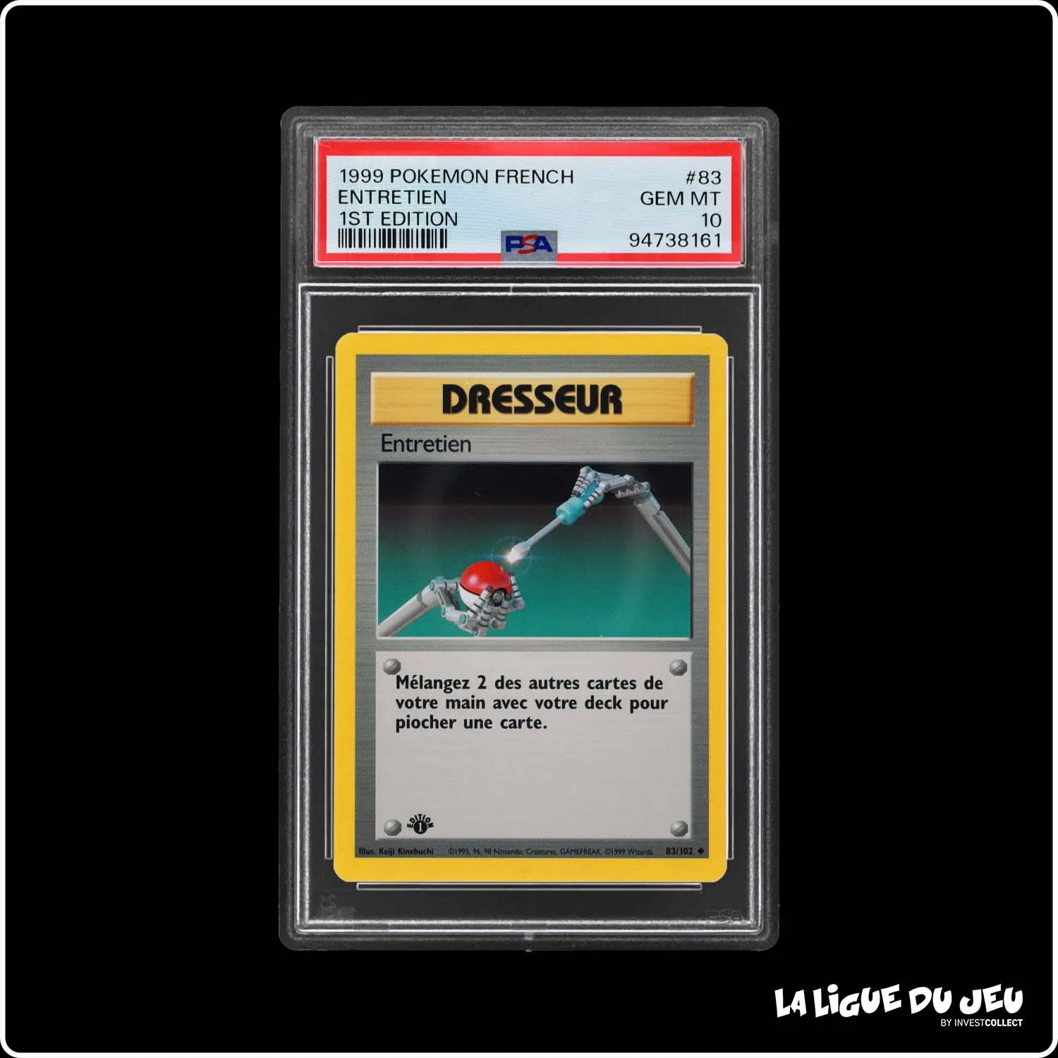 Peu Commune - Pokemon - Set de Base - Entretien 83/102 - 1er édition - PSA 10 - Français