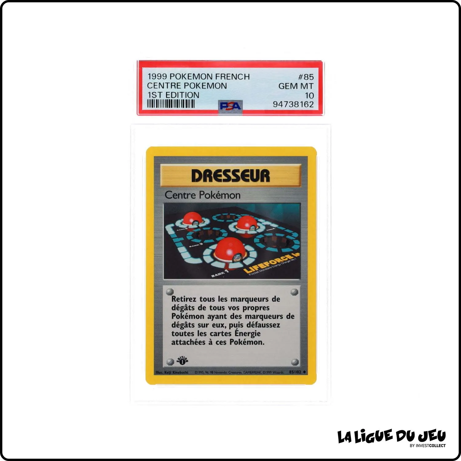 Peu Commune - Pokemon - Set de Base - Centre Pokémon 85/102 - 1er édition - PSA 10 - Français