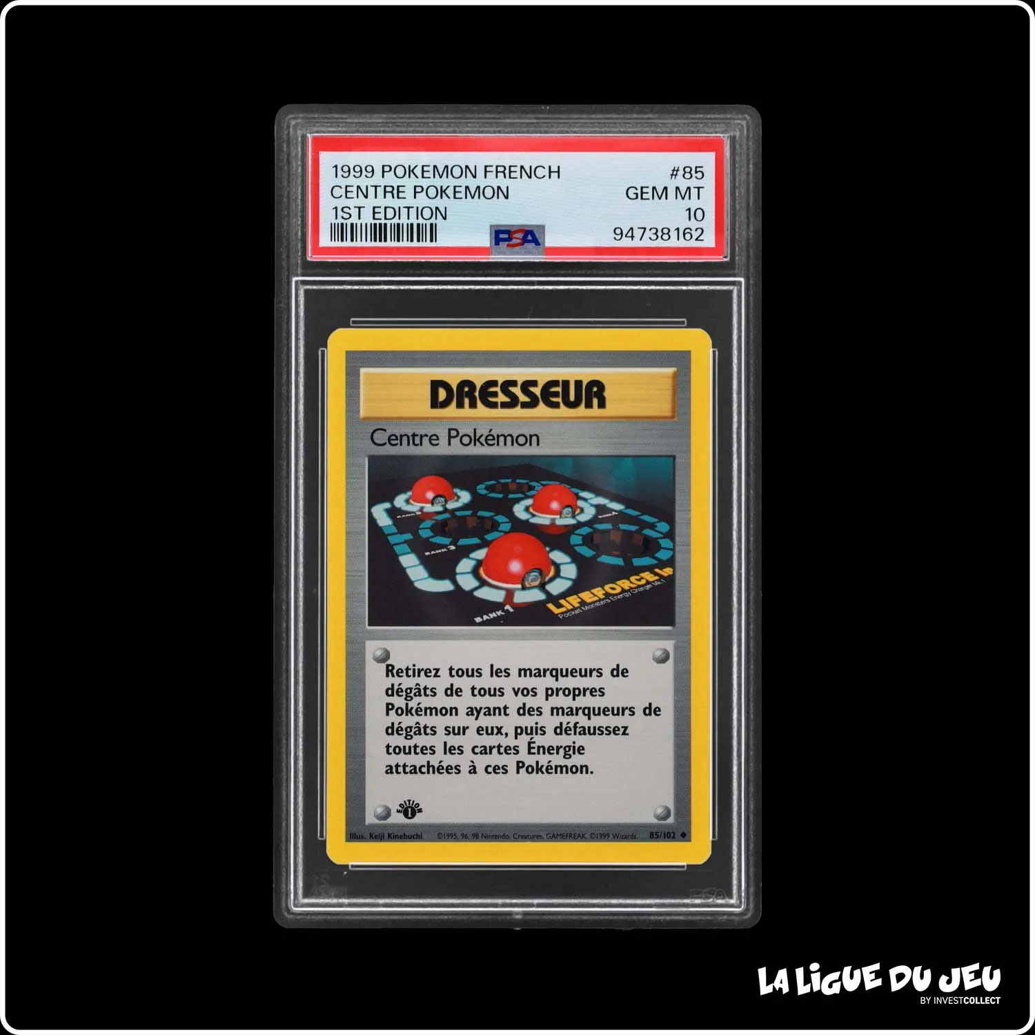 Peu Commune - Pokemon - Set de Base - Centre Pokémon 85/102 - 1er édition - PSA 10 - Français