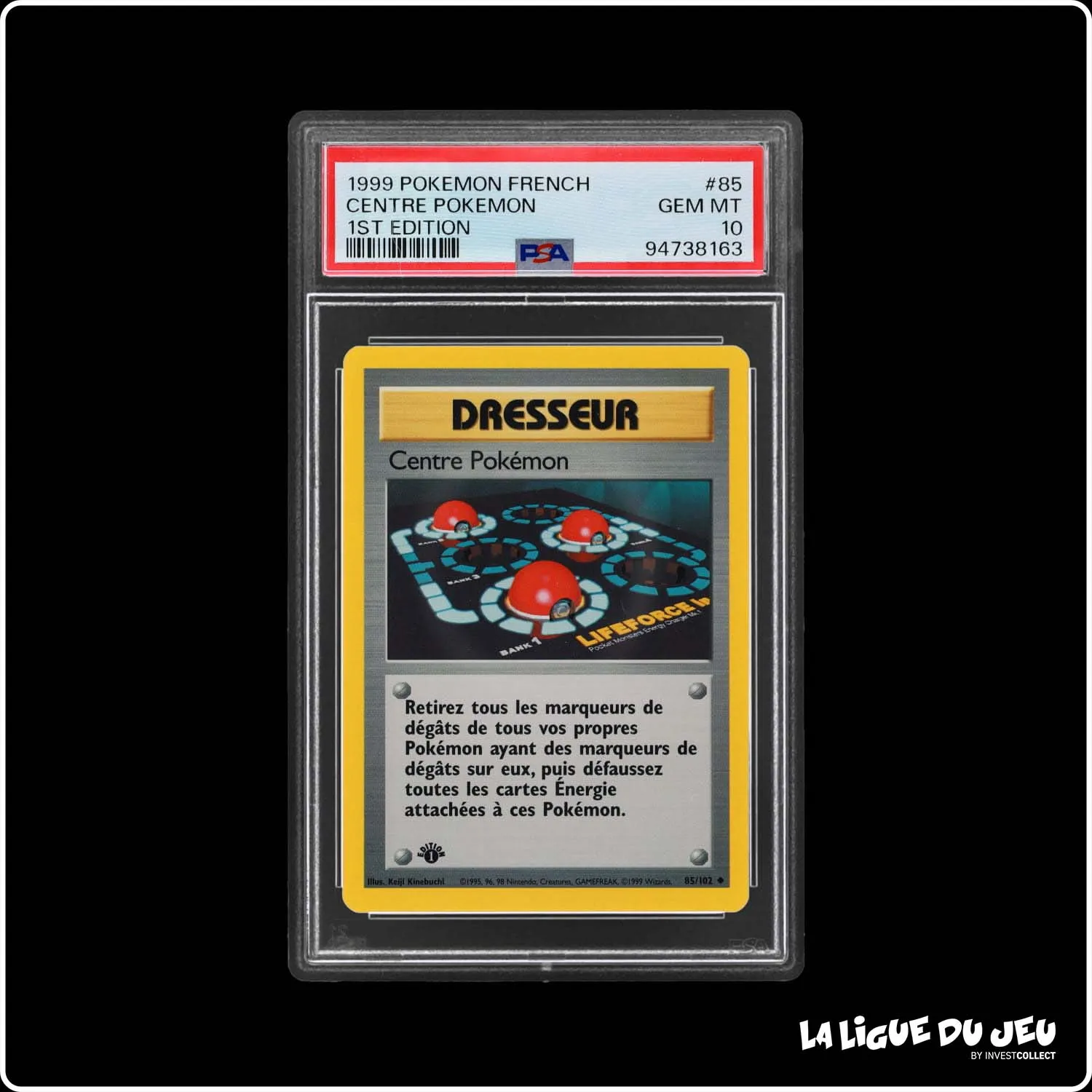 Peu Commune - Pokemon - Set de Base - Centre Pokémon 85/102 - 1er édition - PSA 10 - Français