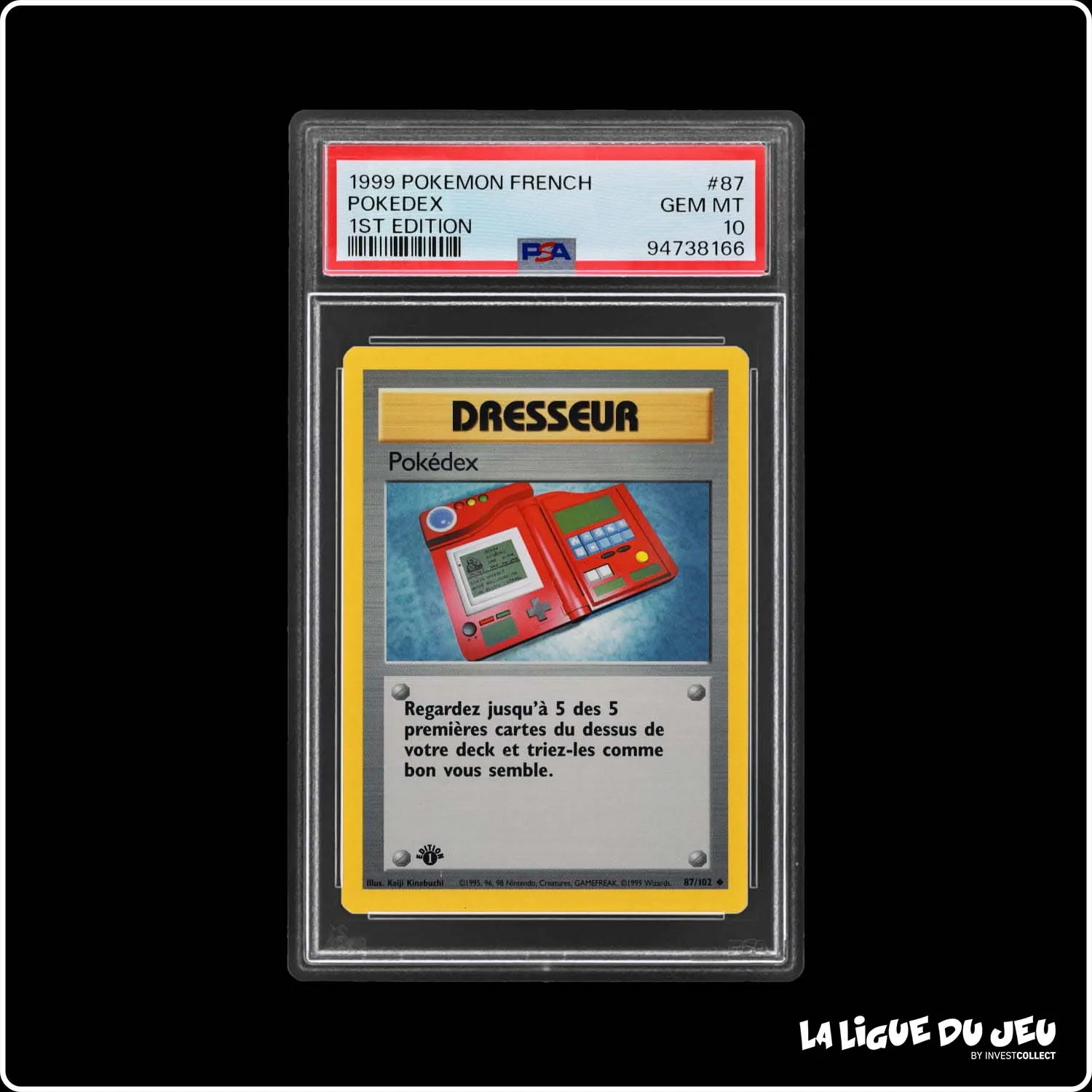 Peu Commune - Pokemon - Set de Base - Pokedex 87/102 - 1er édition - PSA 10 - Français