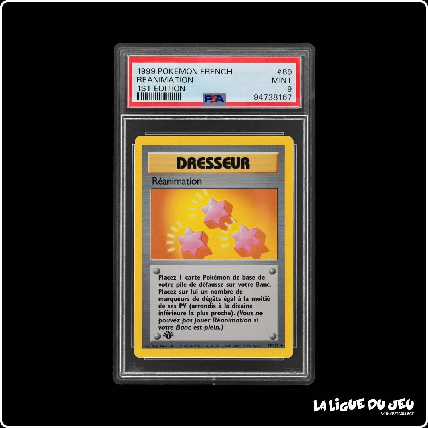 Peu Commune - Pokemon - Set de Base - Réanimation 89/102 - 1er édition - PSA 9 - Français