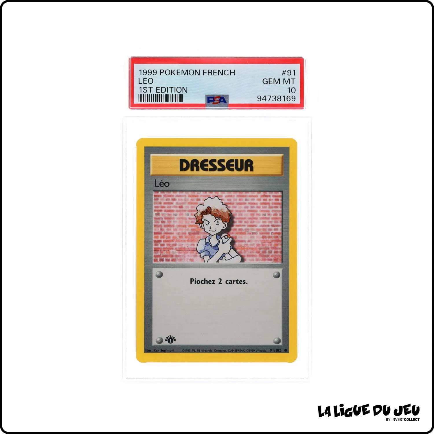 Commune - Pokemon - Set de Base - Léo 91/102 - 1er édition - PSA 10 - Français