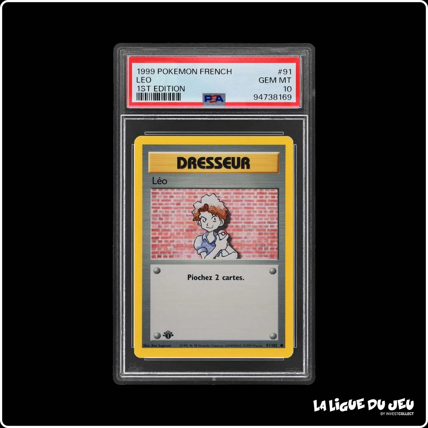 Commune - Pokemon - Set de Base - Léo 91/102 - 1er édition - PSA 10 - Français