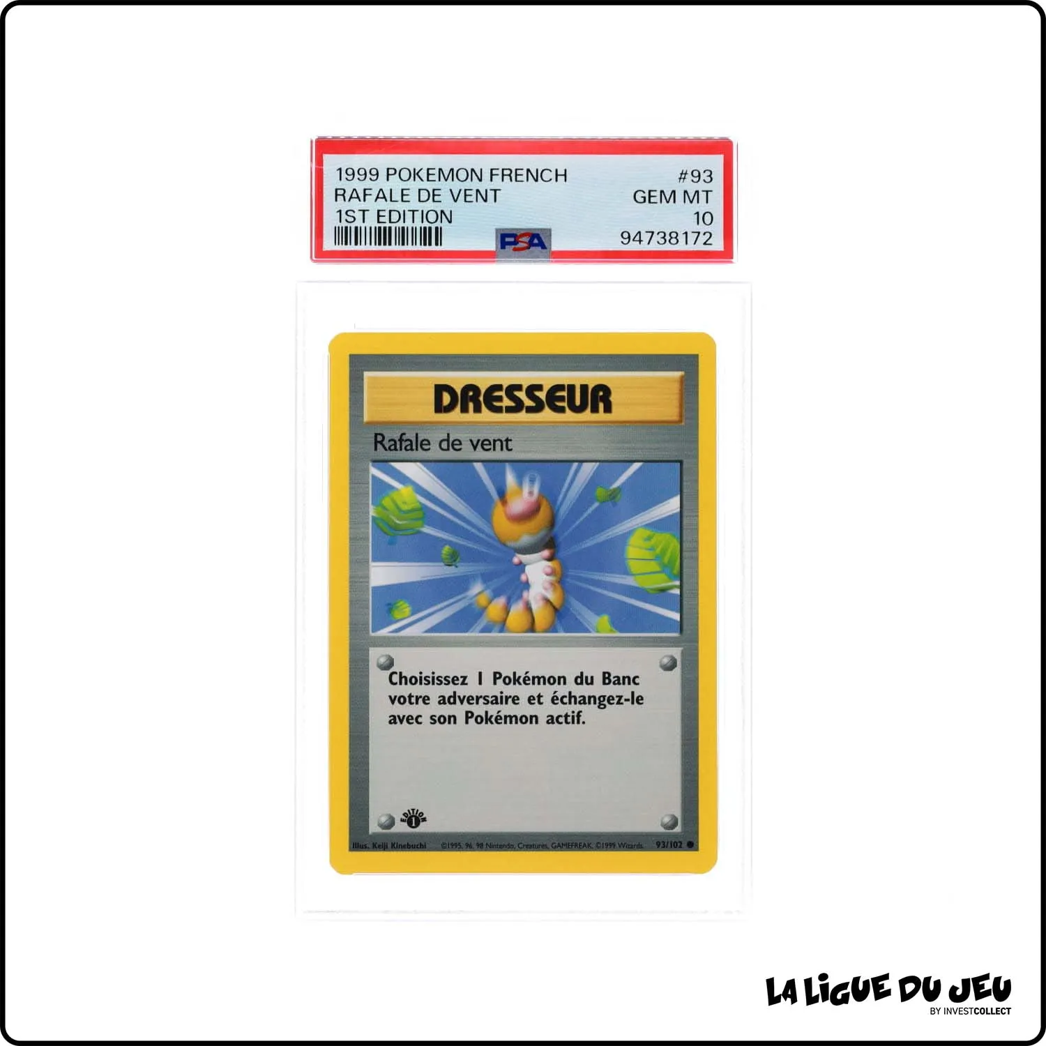 Commune - Pokemon - Set de Base - Rafale de vent 93/102 - 1er édition - PSA 10 - Français