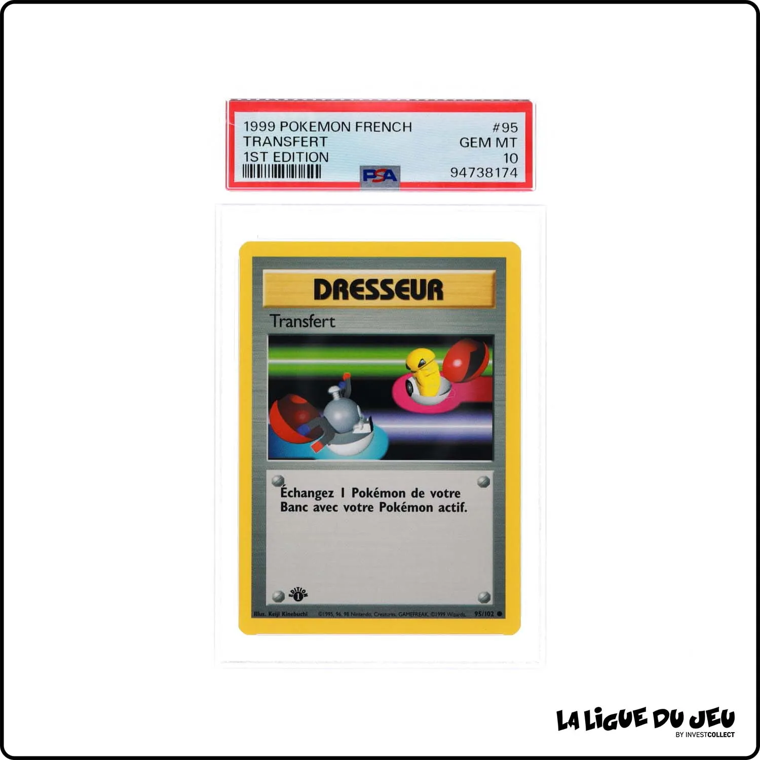 Commune - Pokemon - Set de Base - Transfert 95/102 - 1er édition - PSA 10 - Français