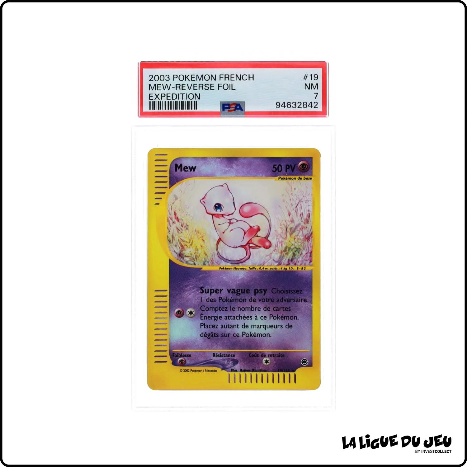 Holo - Pokemon - Expedition - Mew 19/165 - Reverse Foil - PSA 7 - Français