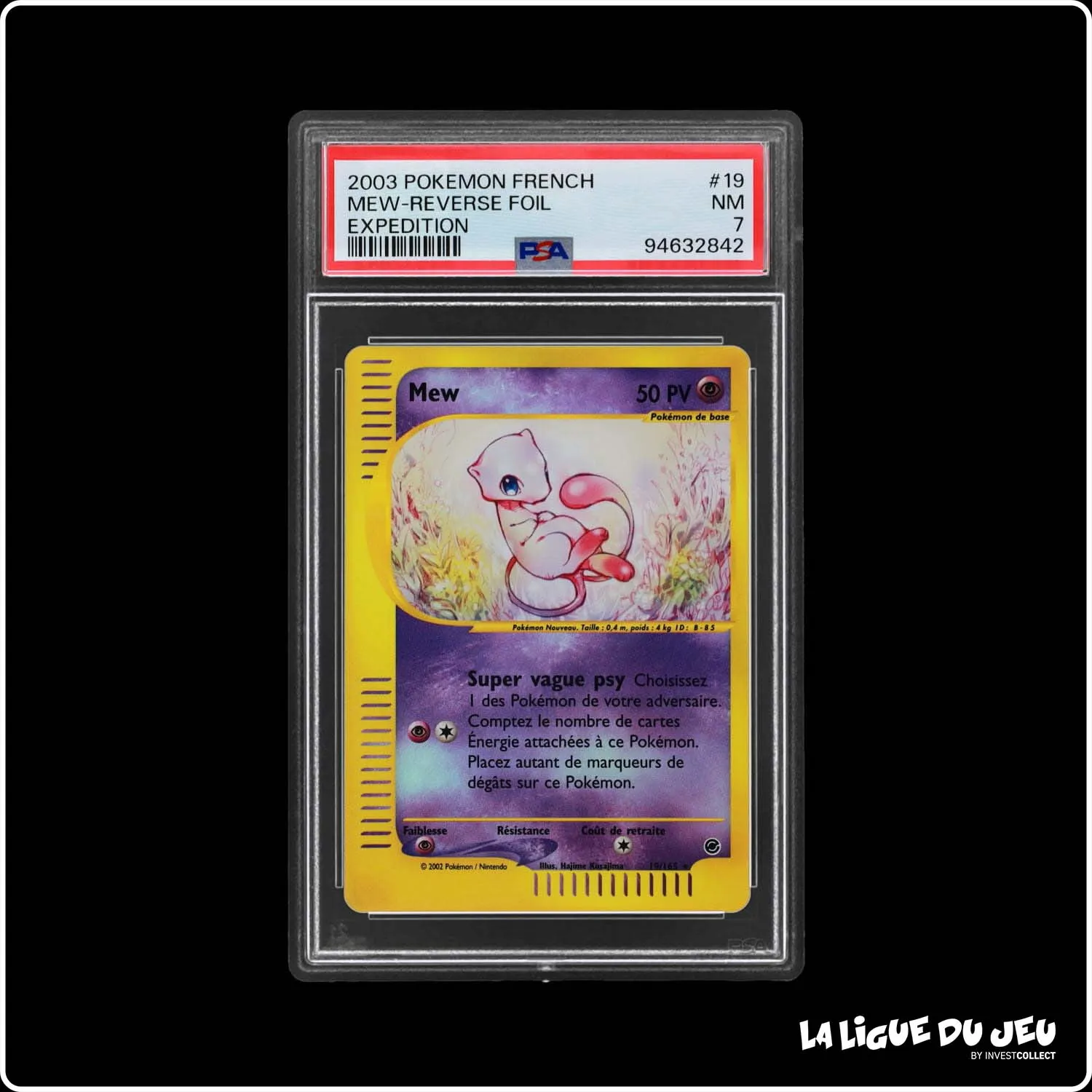 Holo - Pokemon - Expedition - Mew 19/165 - Reverse Foil - PSA 7 - Français