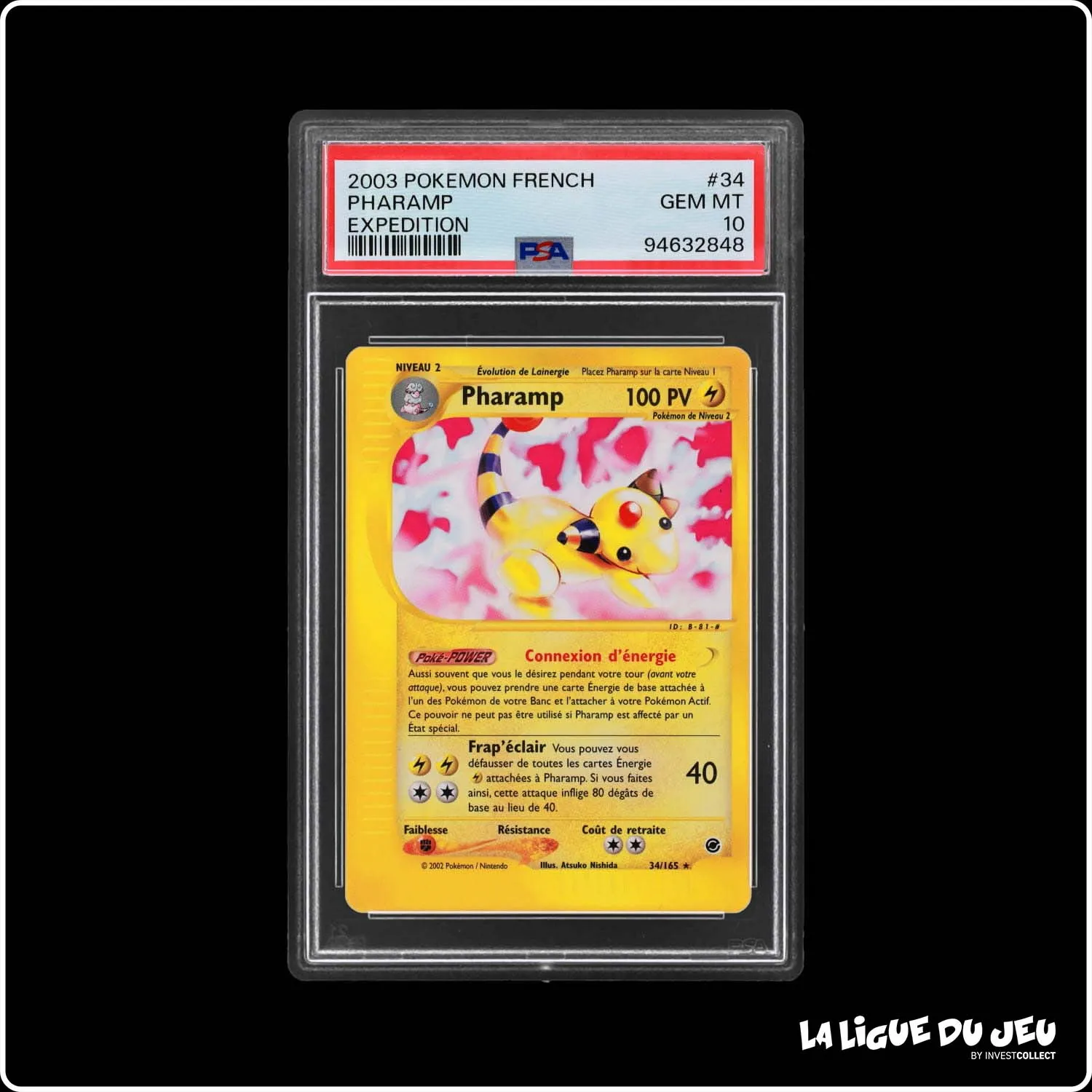 Rare - Pokemon - Expedition - Pharamp 34/165 - PSA 10 - Français