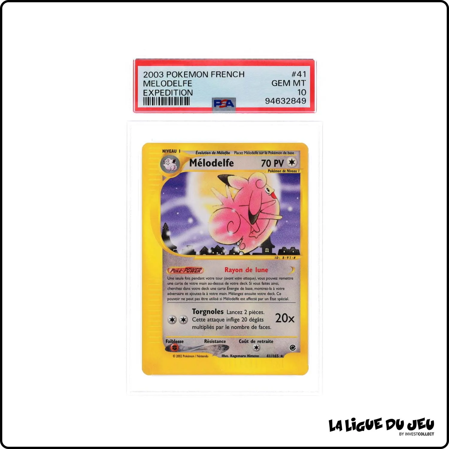 Rare - Pokemon - Expedition - Mélodelfe 41/165 - PSA 10 - Français