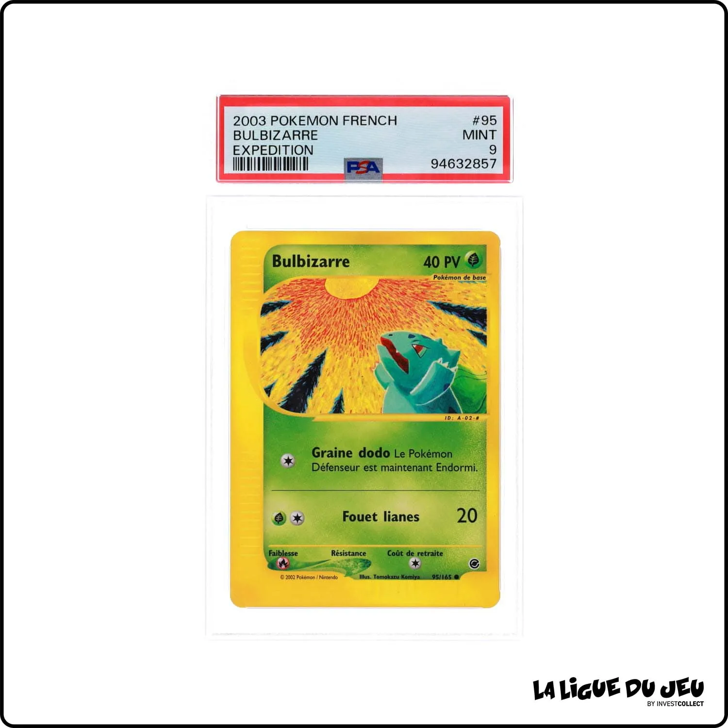 Commune - Pokemon - Expedition - Bulbizarre 95/165 - PSA 9 - Français