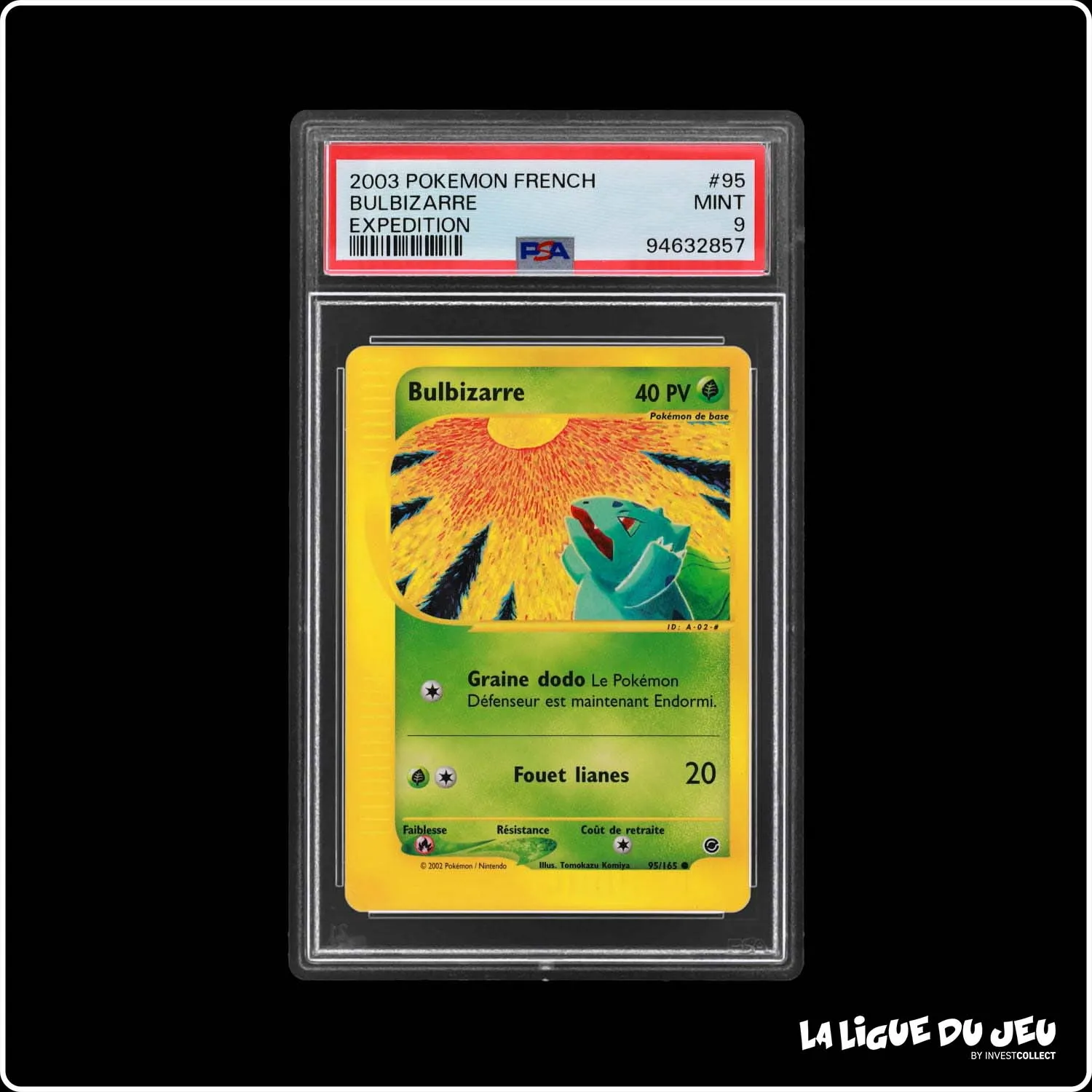 Commune - Pokemon - Expedition - Bulbizarre 95/165 - PSA 9 - Français