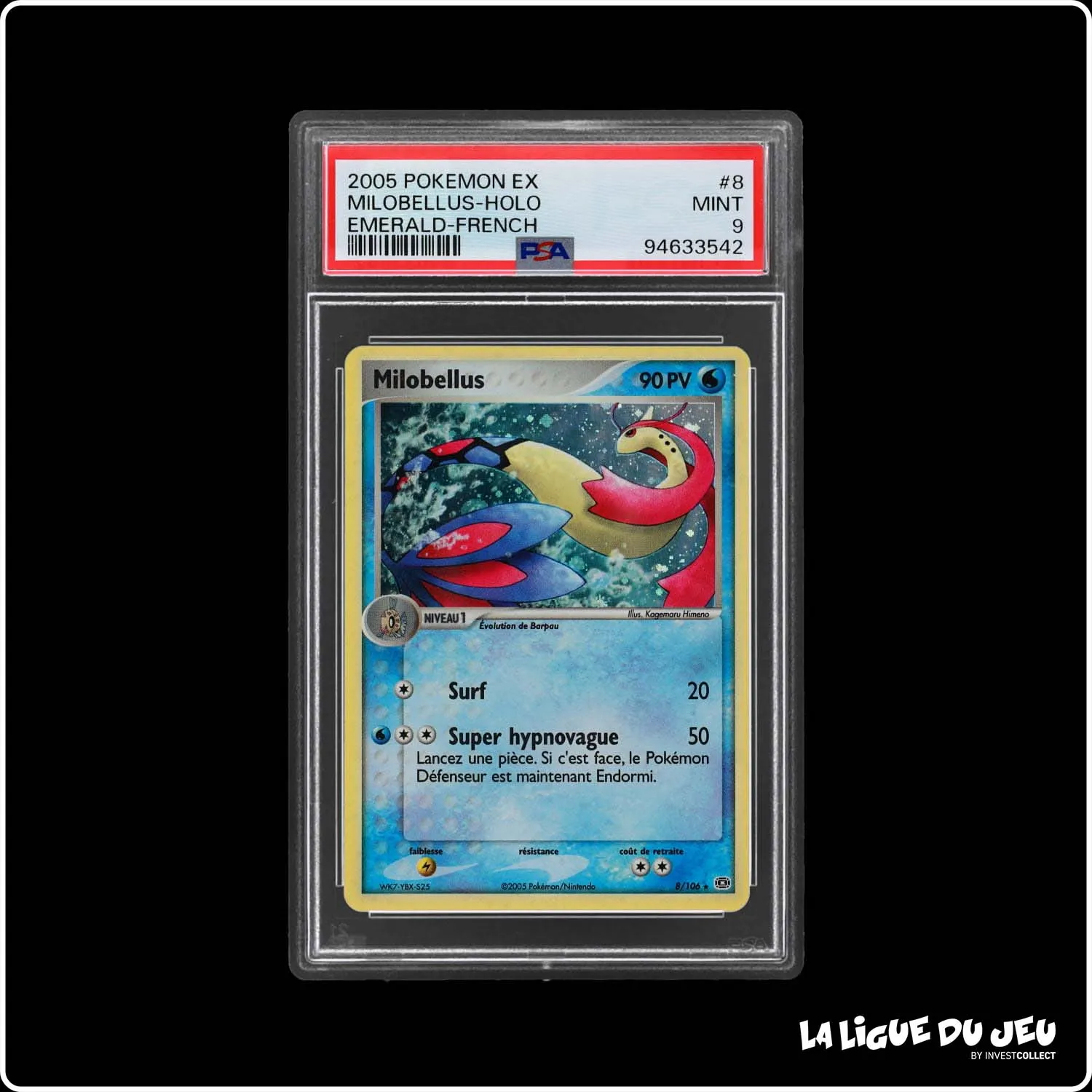 Holo - Pokemon - Émeraude - Milobellus 8/106 - PSA 9 - Français