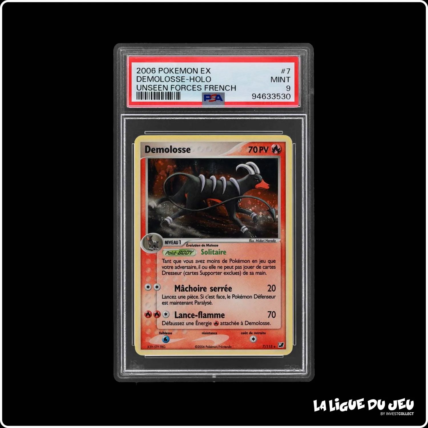 Holo - Pokemon - Forces Cachées - Démolosse 7/115 - PSA 9 - Français