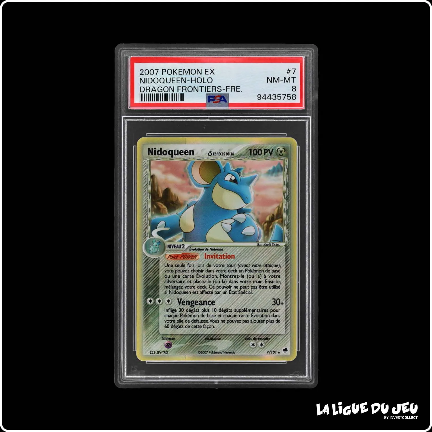 Holo - Pokemon - Île des Dragons - Nidoqueen 7/101 - PSA 8 - Français