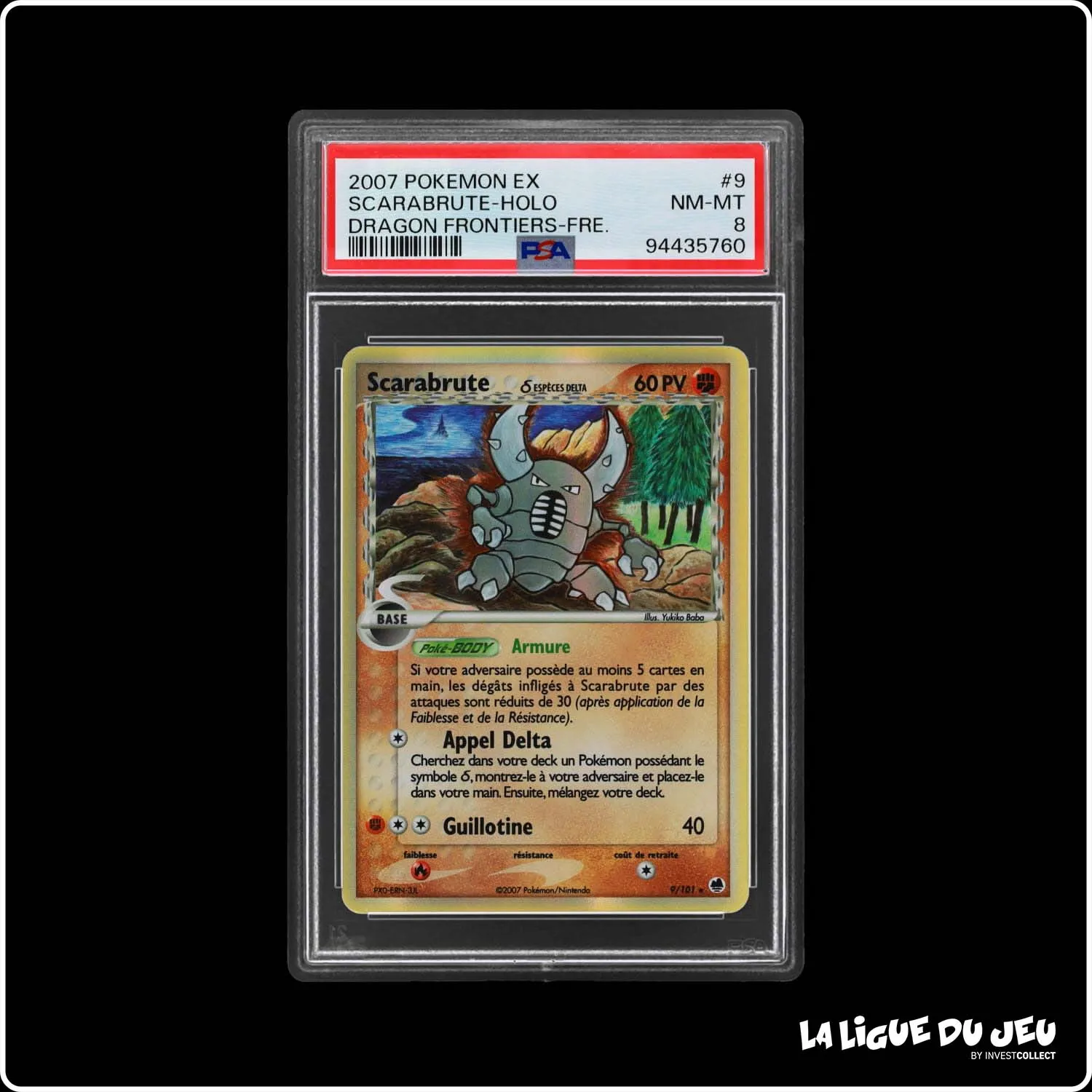 Holo - Pokemon - Île des Dragons - Scarabrute 9/101 - PSA 8 - Français