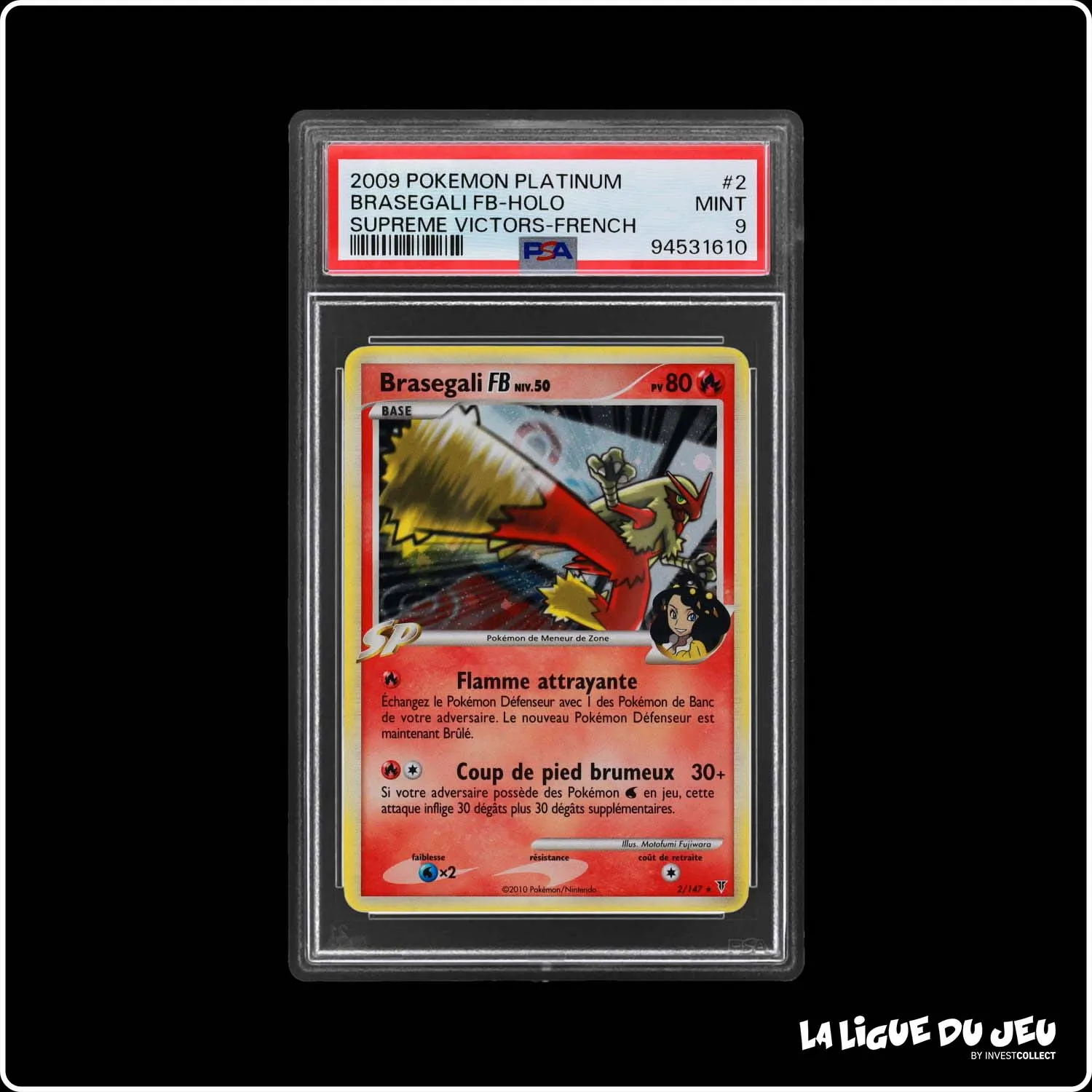 Holo - Pokemon - Vainqueurs Suprêmes - Braségali FB 2/147 - PSA 9 - Français