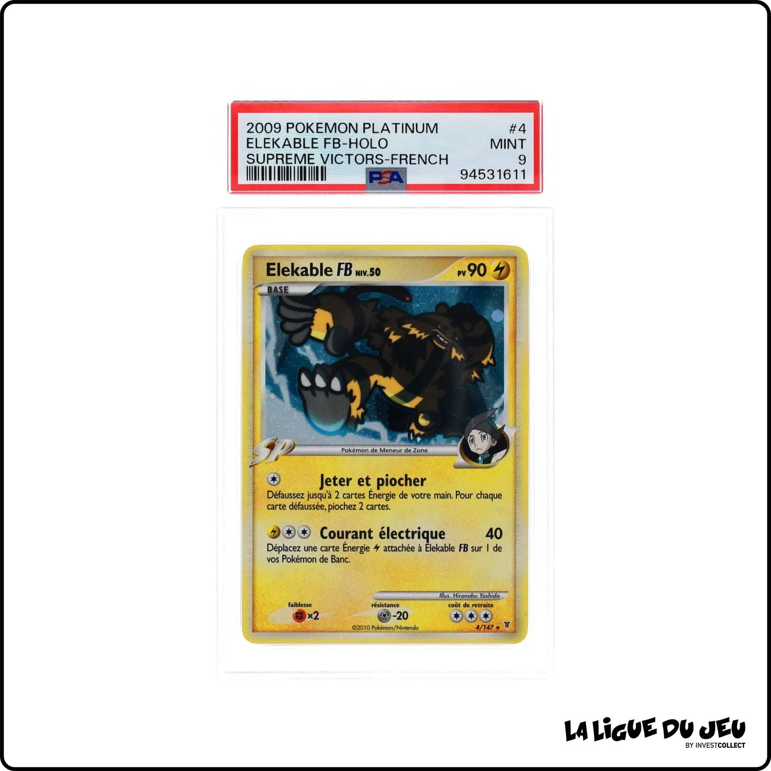 Holo - Pokemon - Vainqueurs Suprêmes - Elekable FB 4/147 - PSA 9 - Français