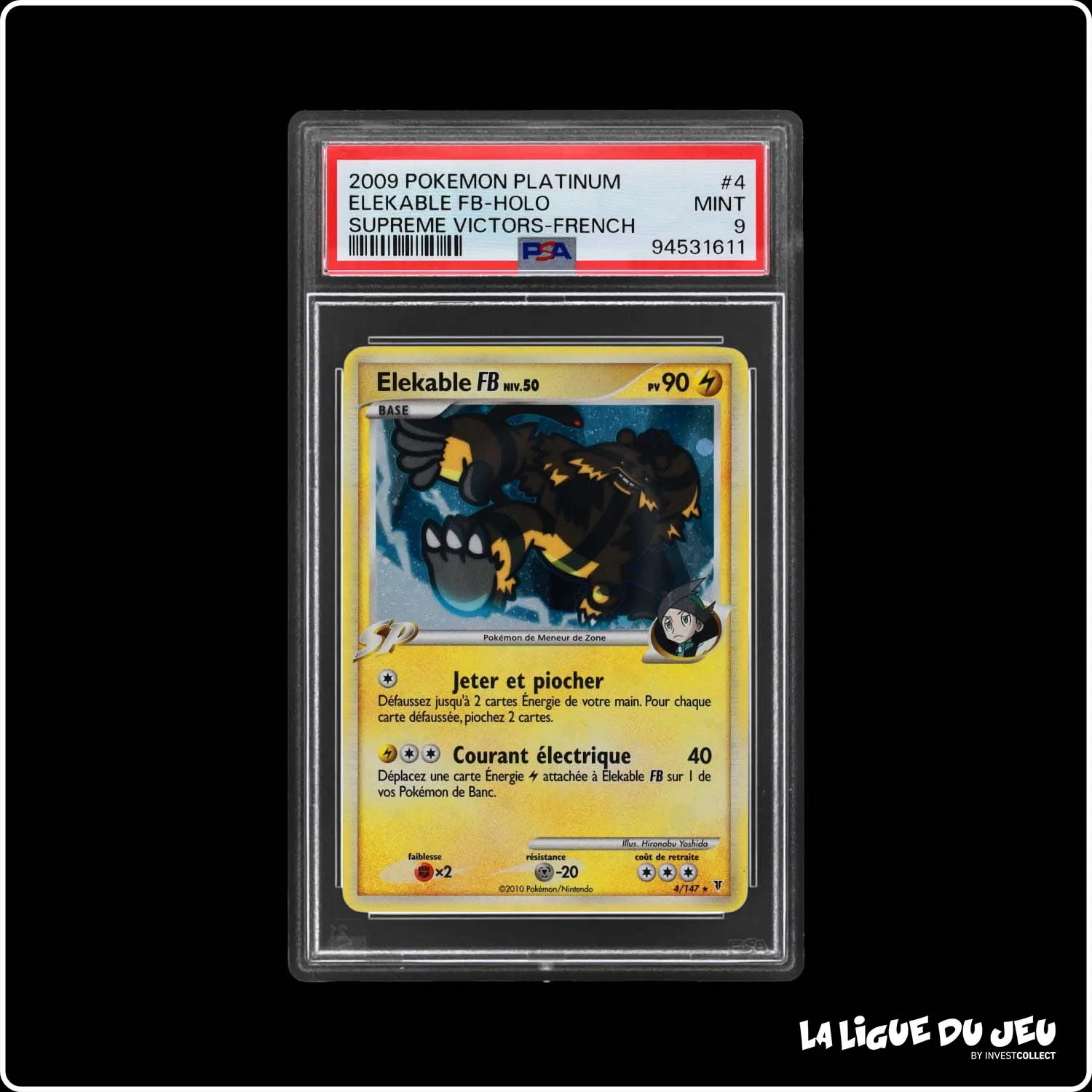 Holo - Pokemon - Vainqueurs Suprêmes - Elekable FB 4/147 - PSA 9 - Français