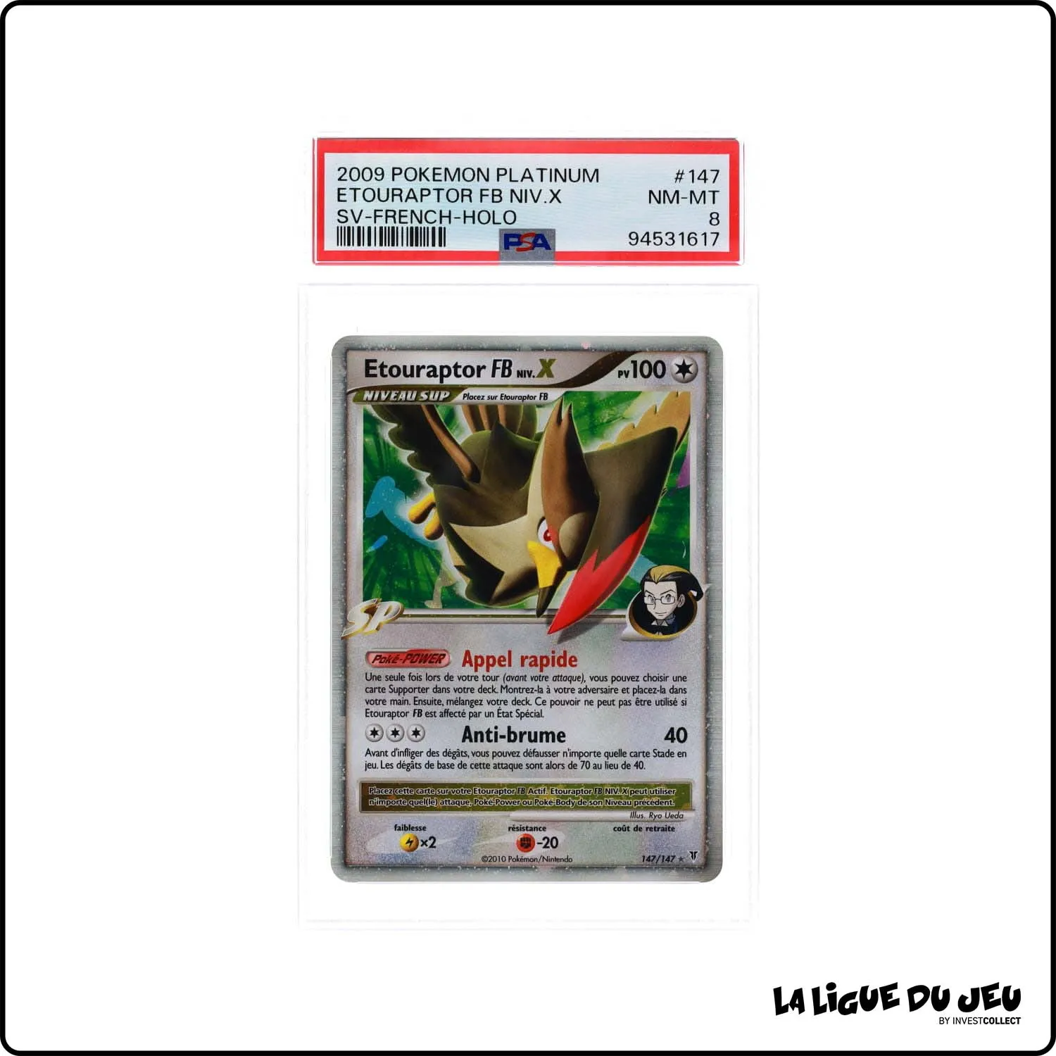 Ultra - Pokemon - Vainqueurs Suprêmes - Etouraptor FB Niv. X 147/147 - PSA 8 - Français