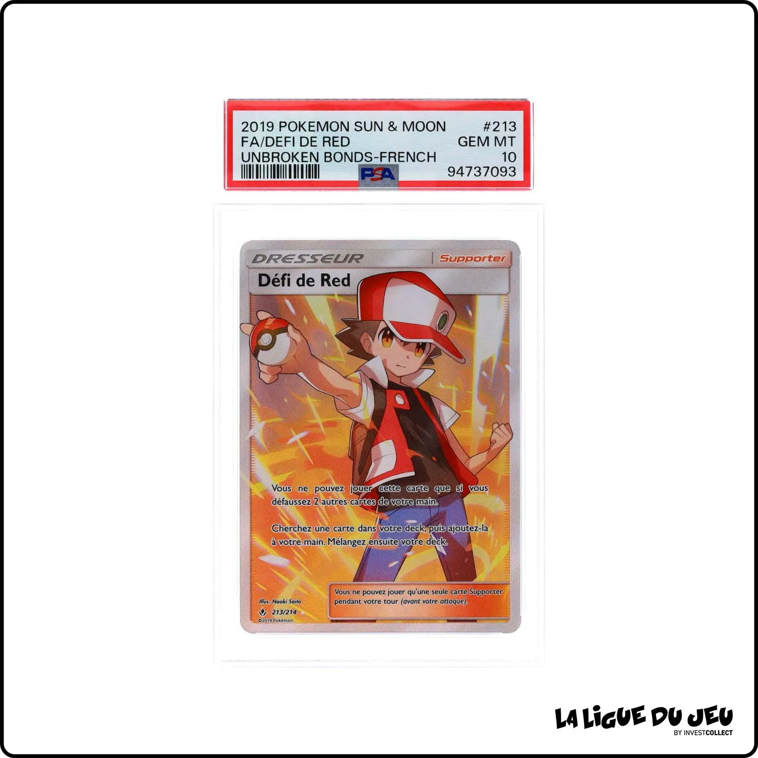 Ultra - Pokemon - Alliance Infaillible - Défi de Red - PSA 10 - Français