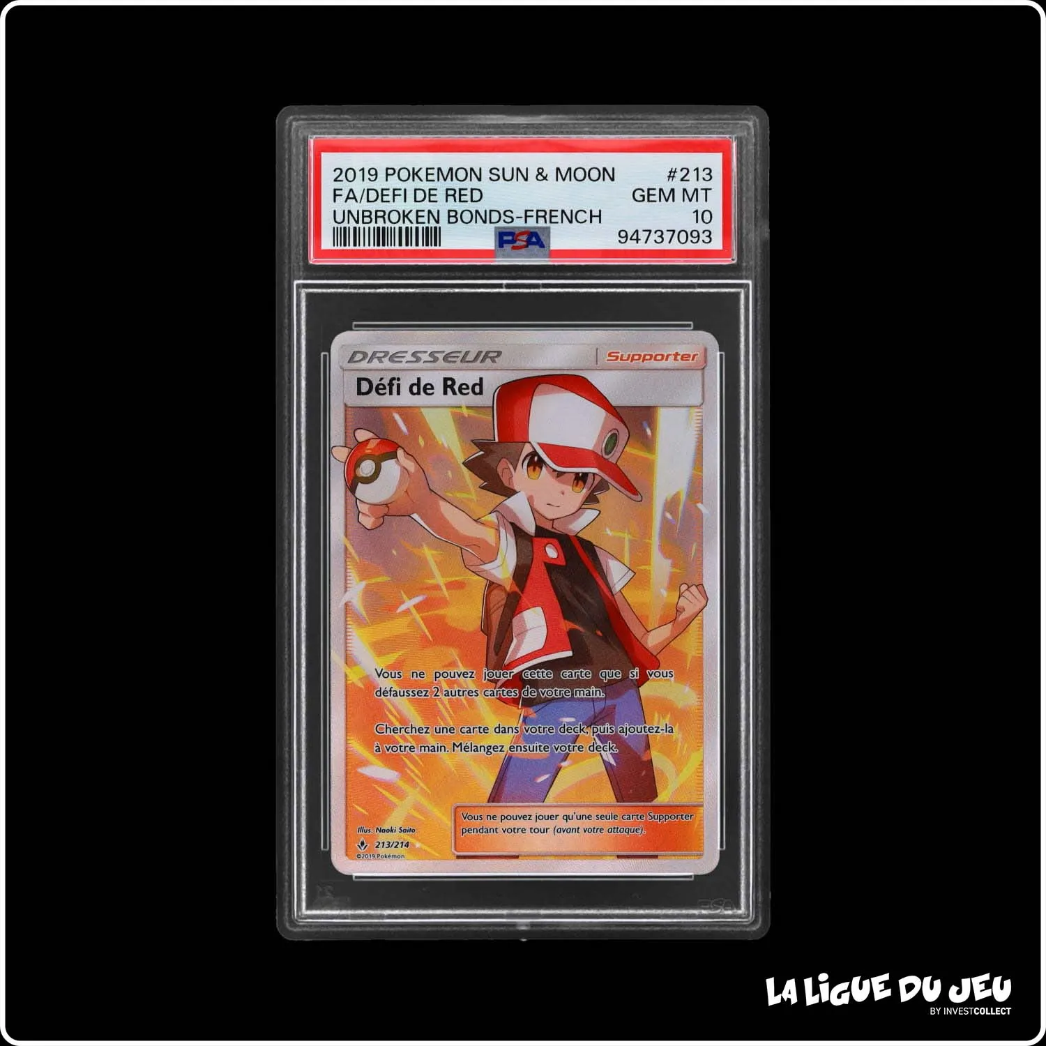 Ultra - Pokemon - Alliance Infaillible - Défi de Red - PSA 10 - Français