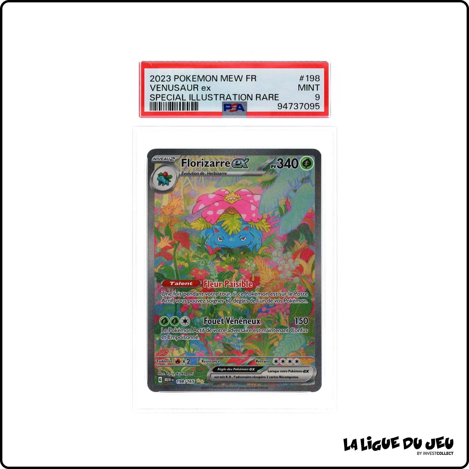 ISR - Pokemon - 151 - Florizarre ex 198/165 - PSA 9 - Français