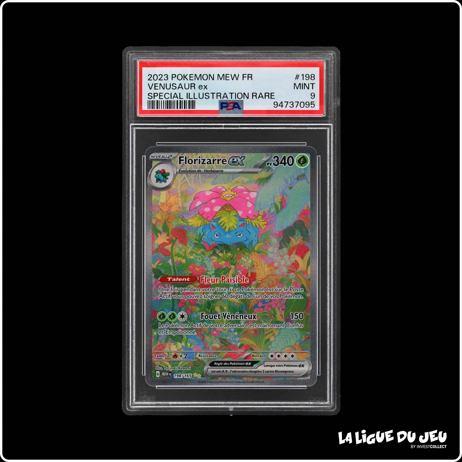 ISR - Pokemon - 151 - Florizarre ex 198/165 - PSA 9 - Français